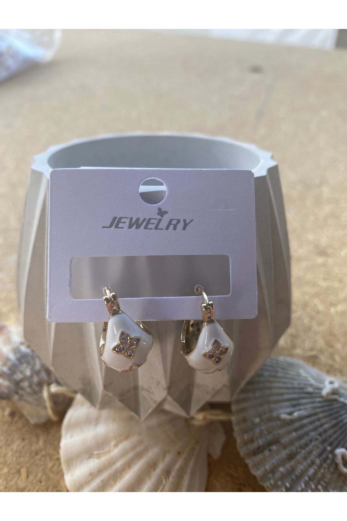 SRNY JEWELRY Işıltılı Taşlı Küpe