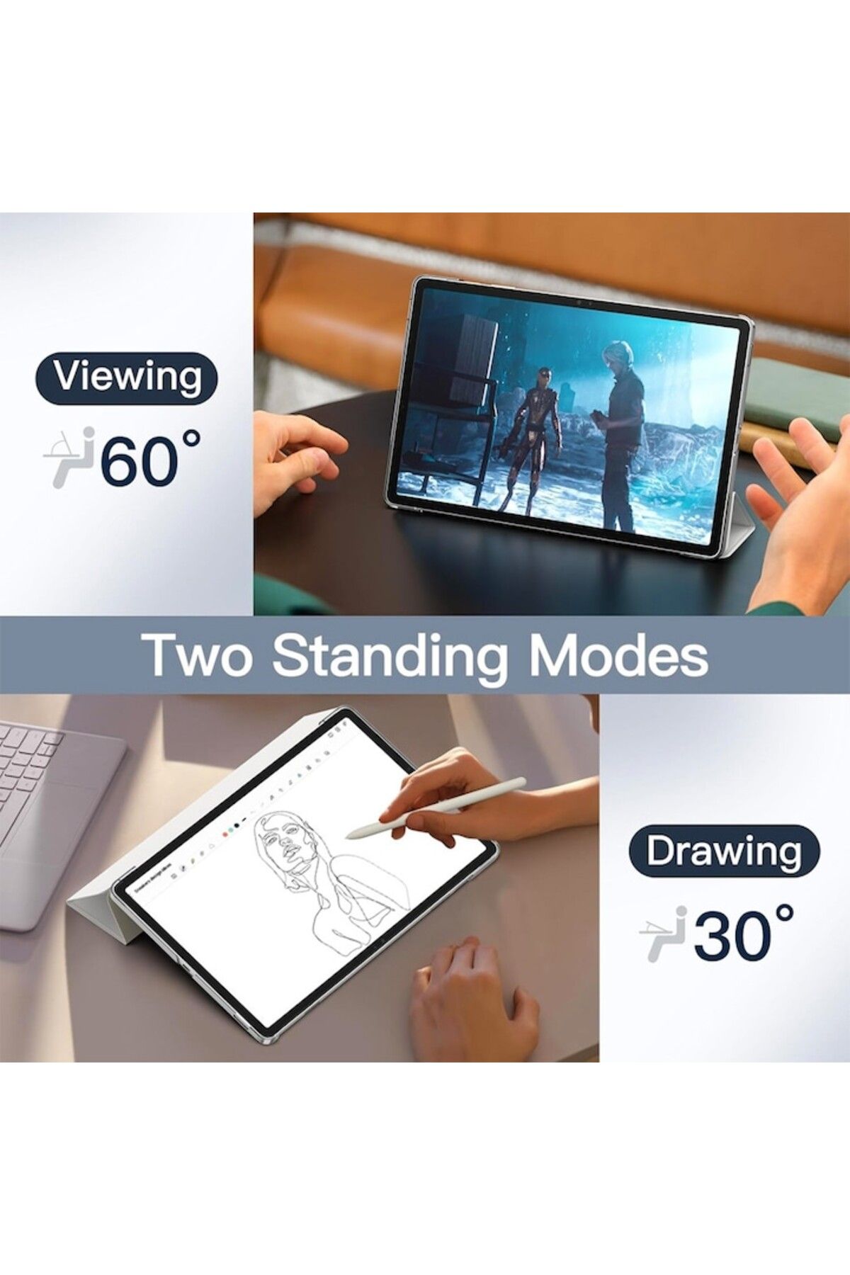Optim Solution-Husa Tableta FlexPro pentru Samsung Galaxy Tab S10 Plus, Protectie Completa, Functie Stand, Suport C 3