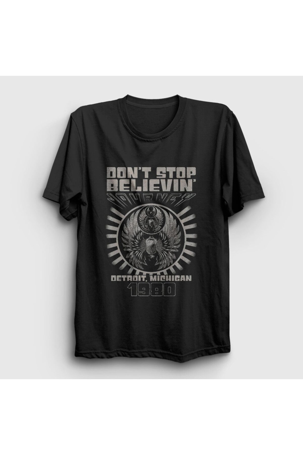 Presmono Unisex Siyah Don't Stop Believin Journey T-Shirt 548308tt