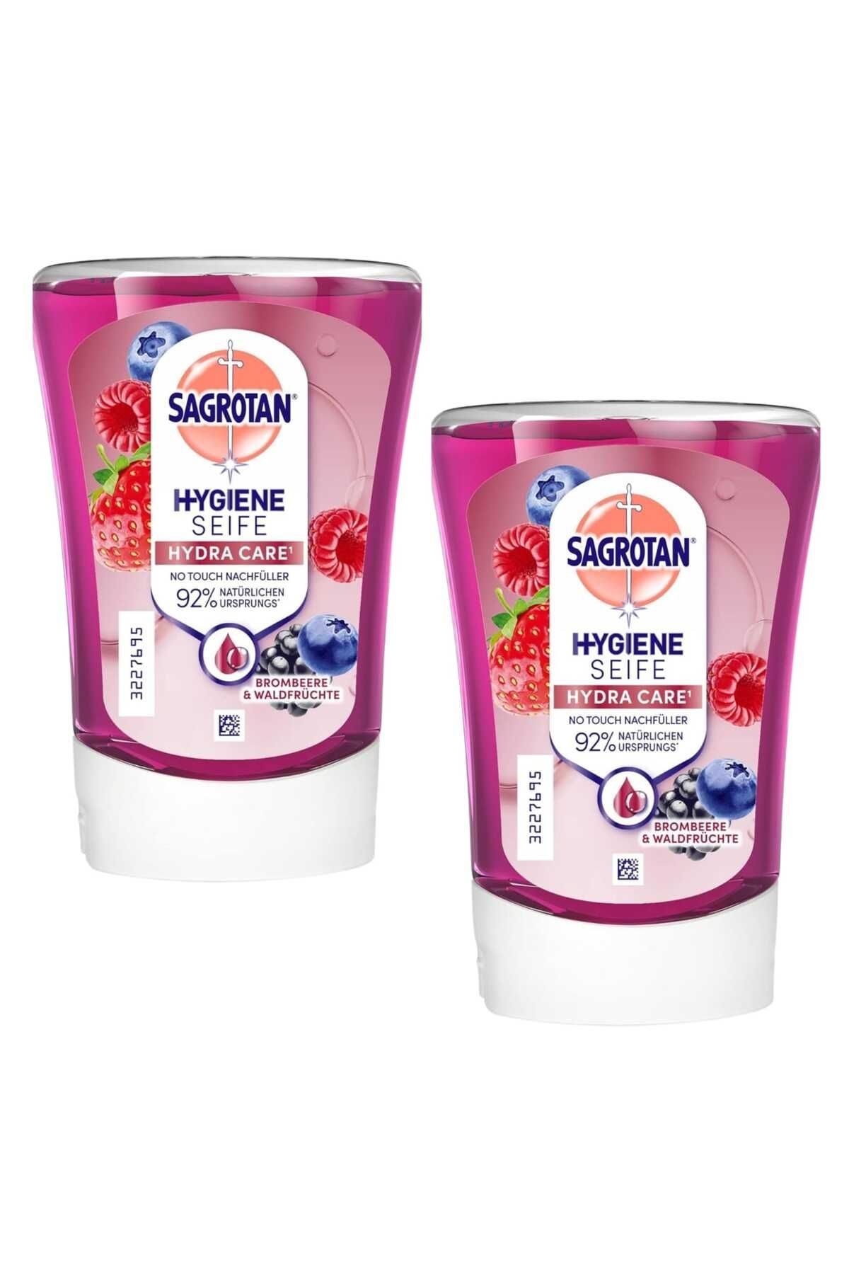 Dettol-Set of 2 Refills of Sagrotan No Touch antibacterial liquid soap with Berries 1
