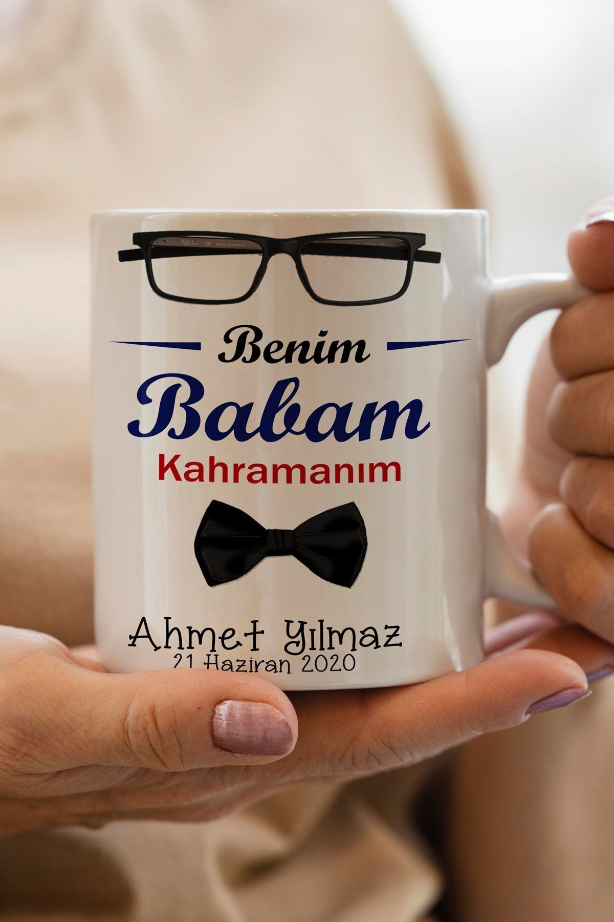 BİBANAPROMOSYON KİŞİYE ÖZEL BABALAR GÜNÜ TEMALI KUPA BARDAK
