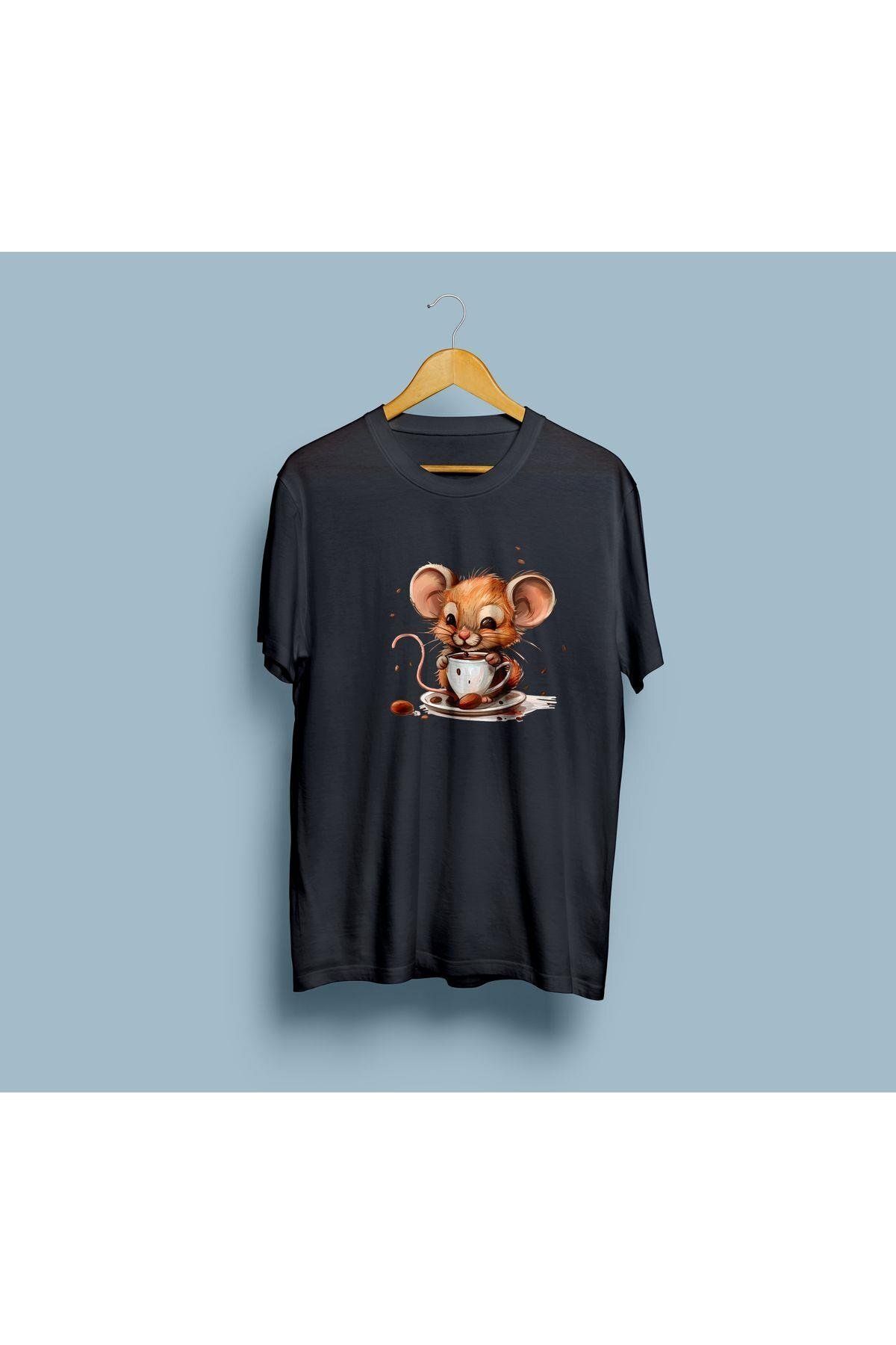 bahriyeli.jpeg Oversize Sevimli Fare ve Kahve Tasarım unisex T-shirt