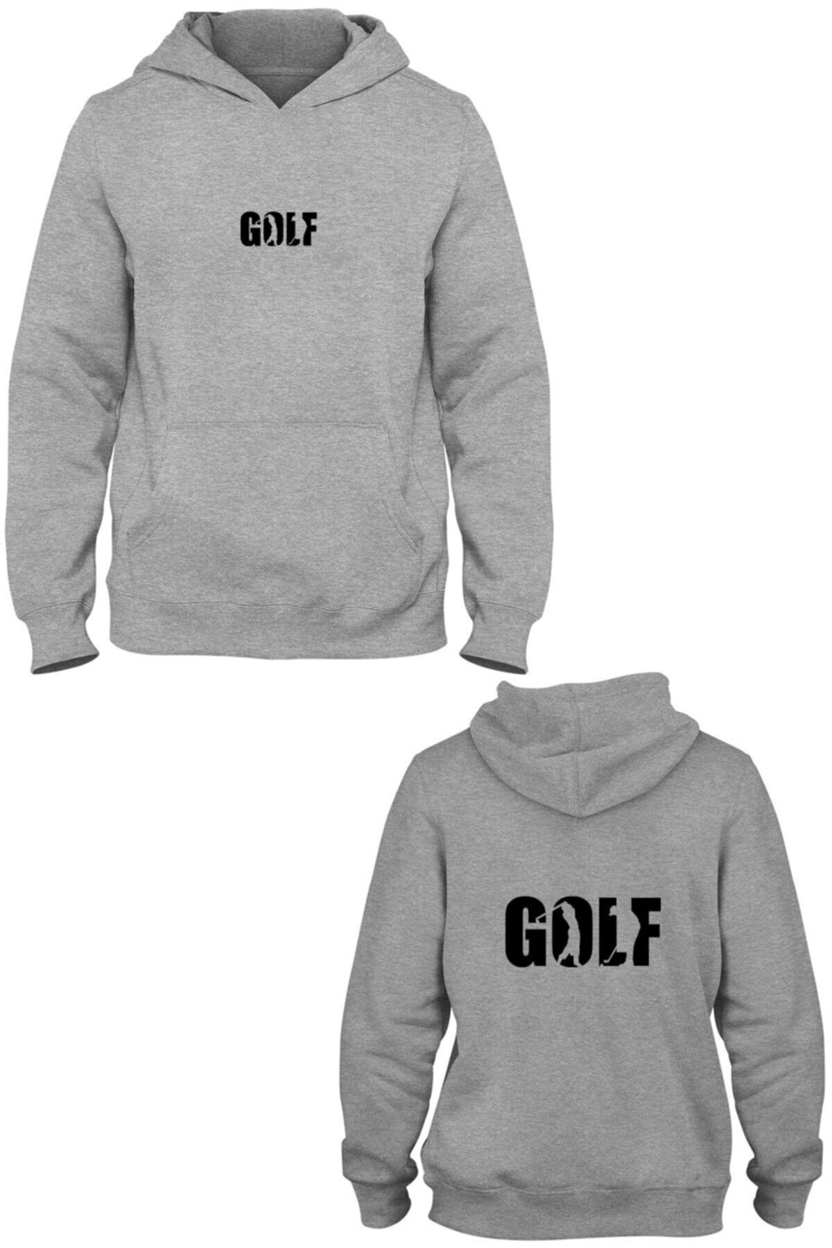 Pisa Art Golf Ön Arka Baskılı Kanguru Cepli Kapşonlu Sweatshirt Bll2015