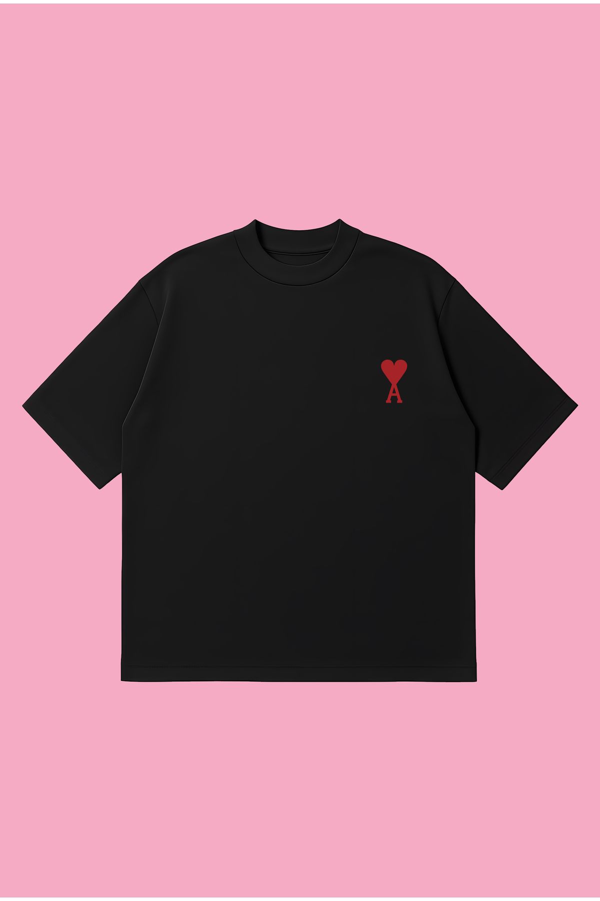 PURE POWER Ami Paris Logo Boxy Fit Oversize Unisex Tshirt – Baskılı Tişört | Streetwear