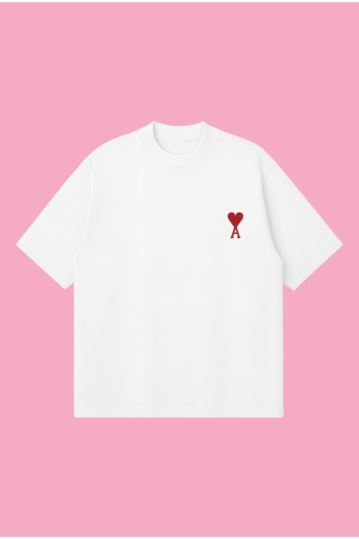 PURE POWER Ami Paris Logo Boxy Fit Oversize Unisex Tshirt – Baskılı Tişört | Streetwear