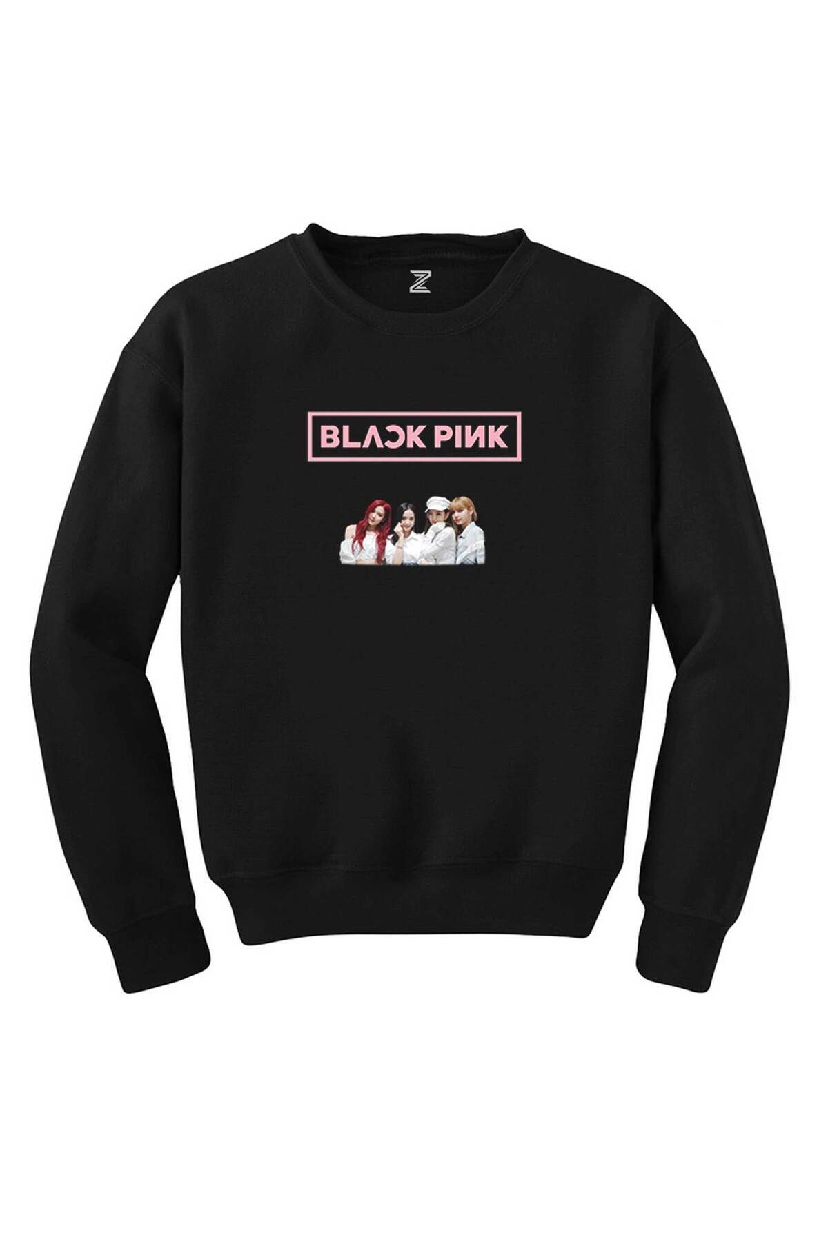 Pisa Art Blackpink Face Siyah Sweatshirt