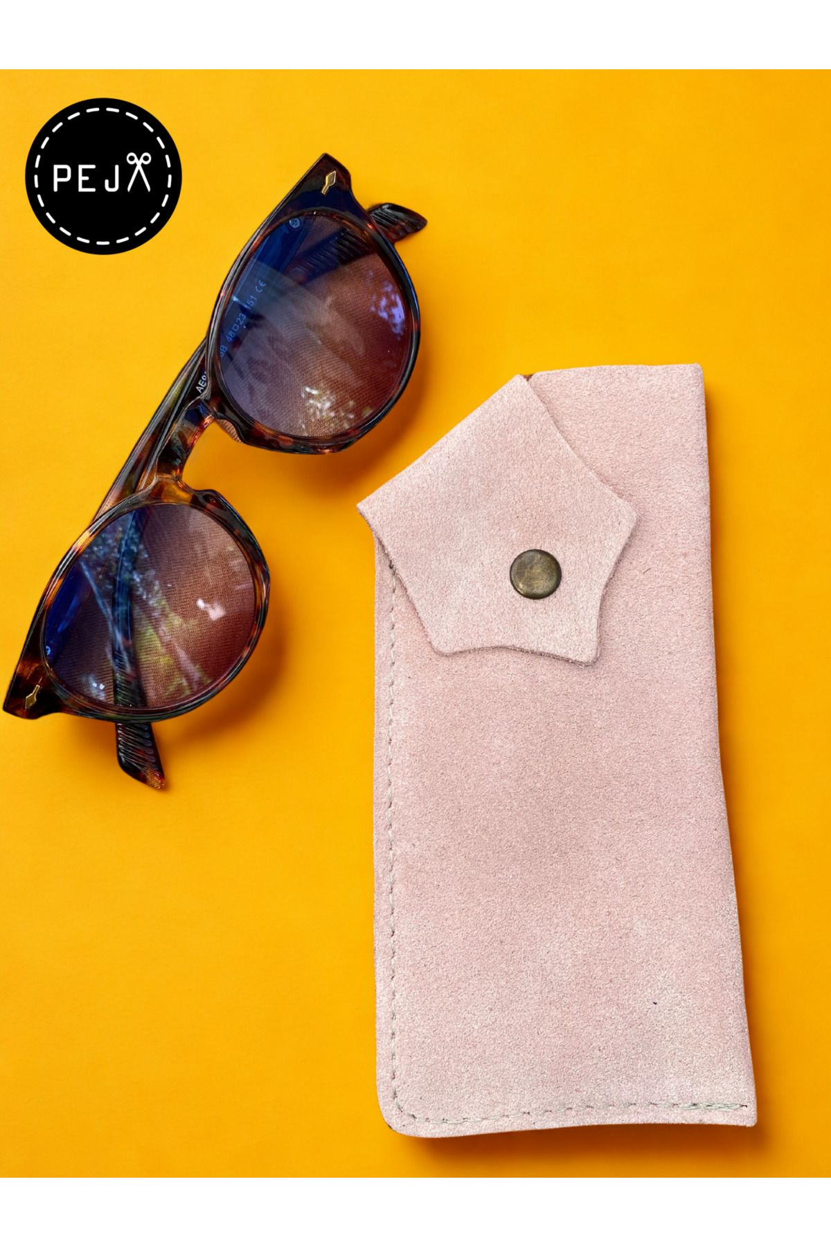 Peja Butik Toz Pempe Hakiki Deri Gözlük Kabı