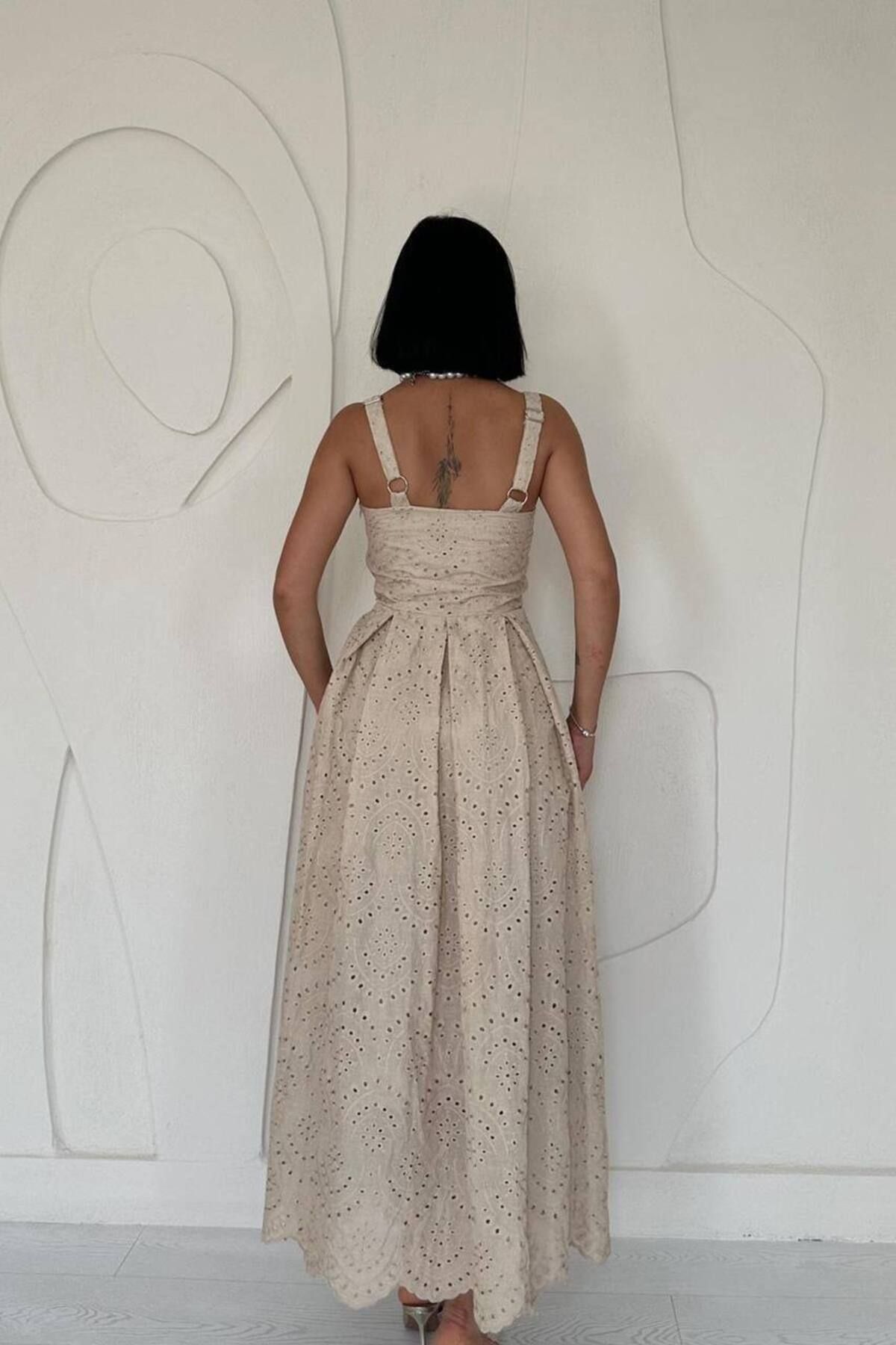 Butik Güpür Detay Butter Elbise
