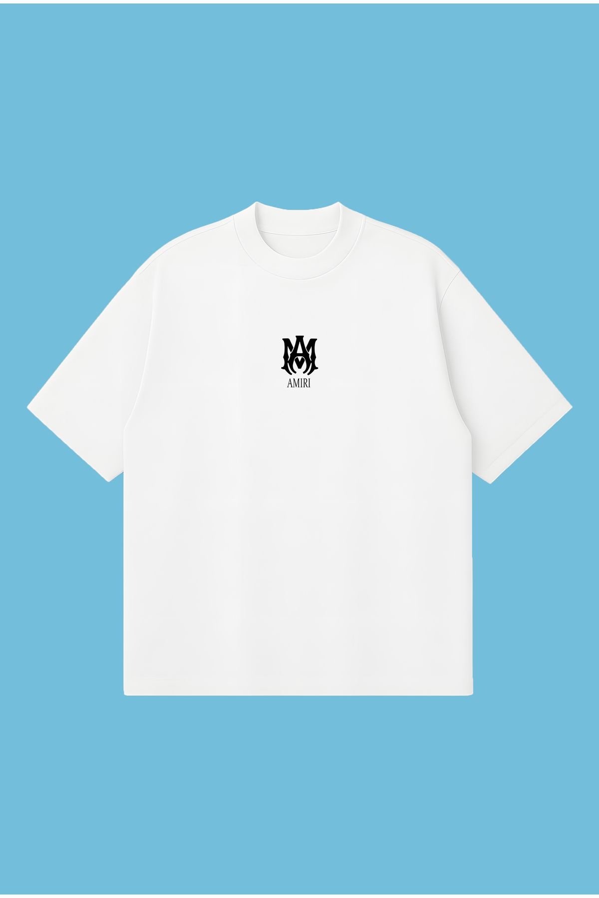 PURE POWER Amiri Logo Boxy Fit Oversize Unisex Tshirt – Baskılı Tişört | Streetwear