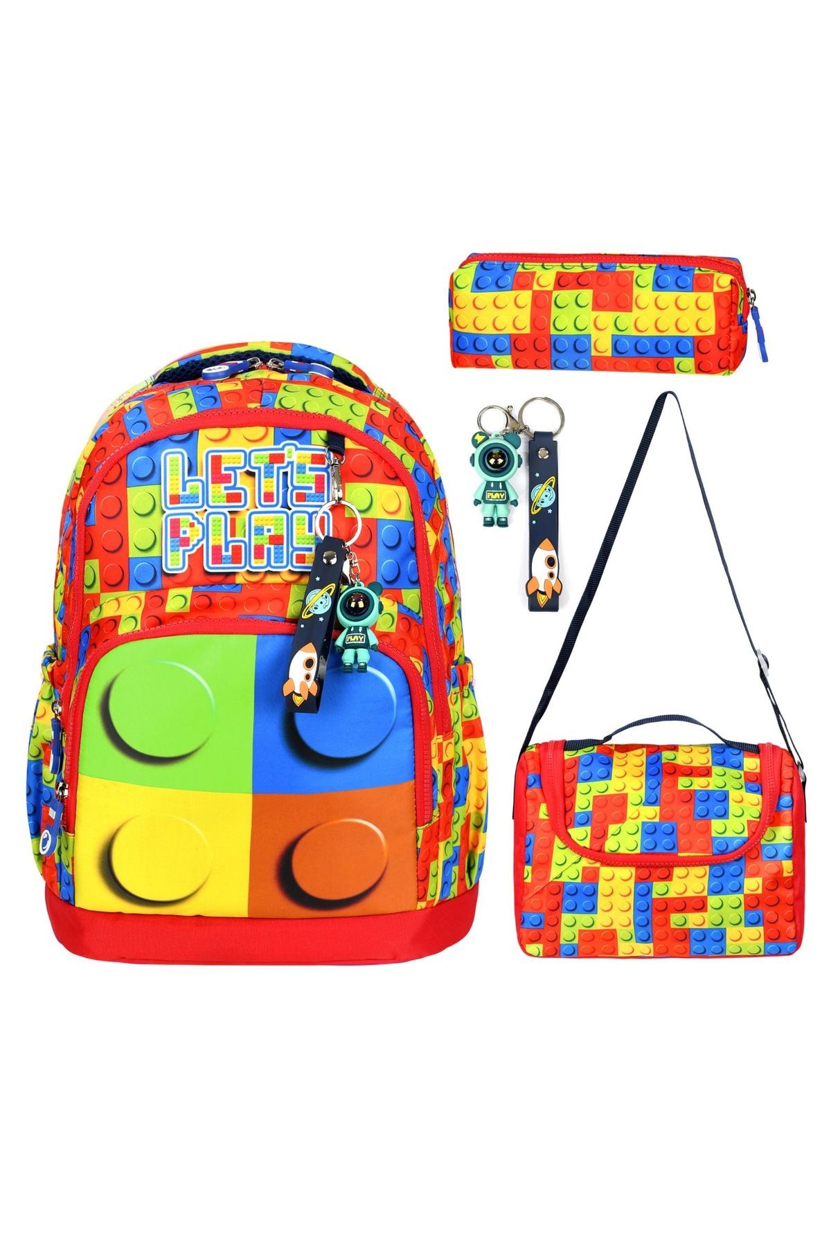 My Easy Shop Okul Çantası 3’Lü SET Çanta-Beslenme-Kalemlik Anahtarlık Hediyeli