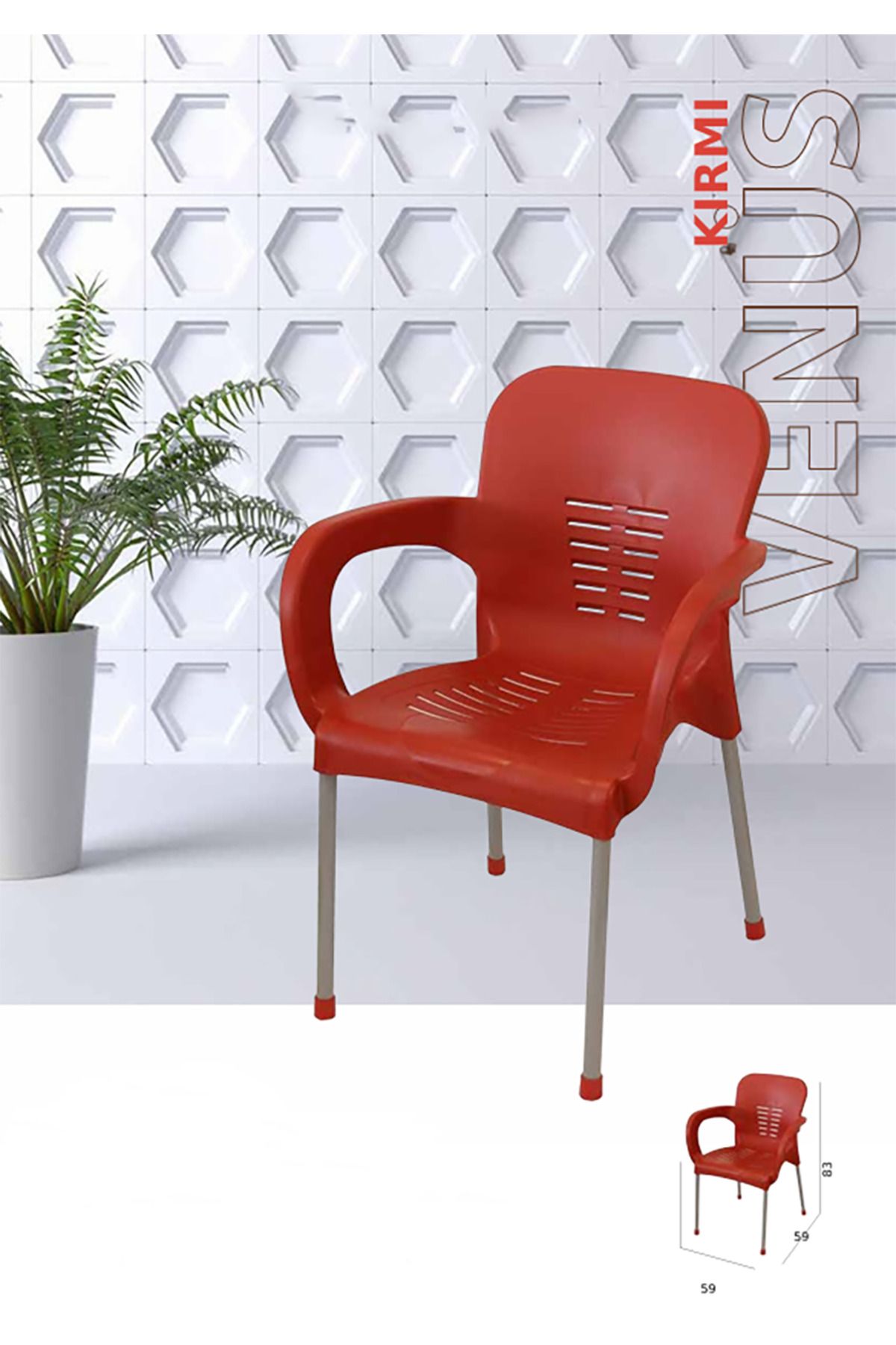 KANDİLLER VENÜS MODEL DEMİR AYAK PLASTİK SANDALYE 1 ADET