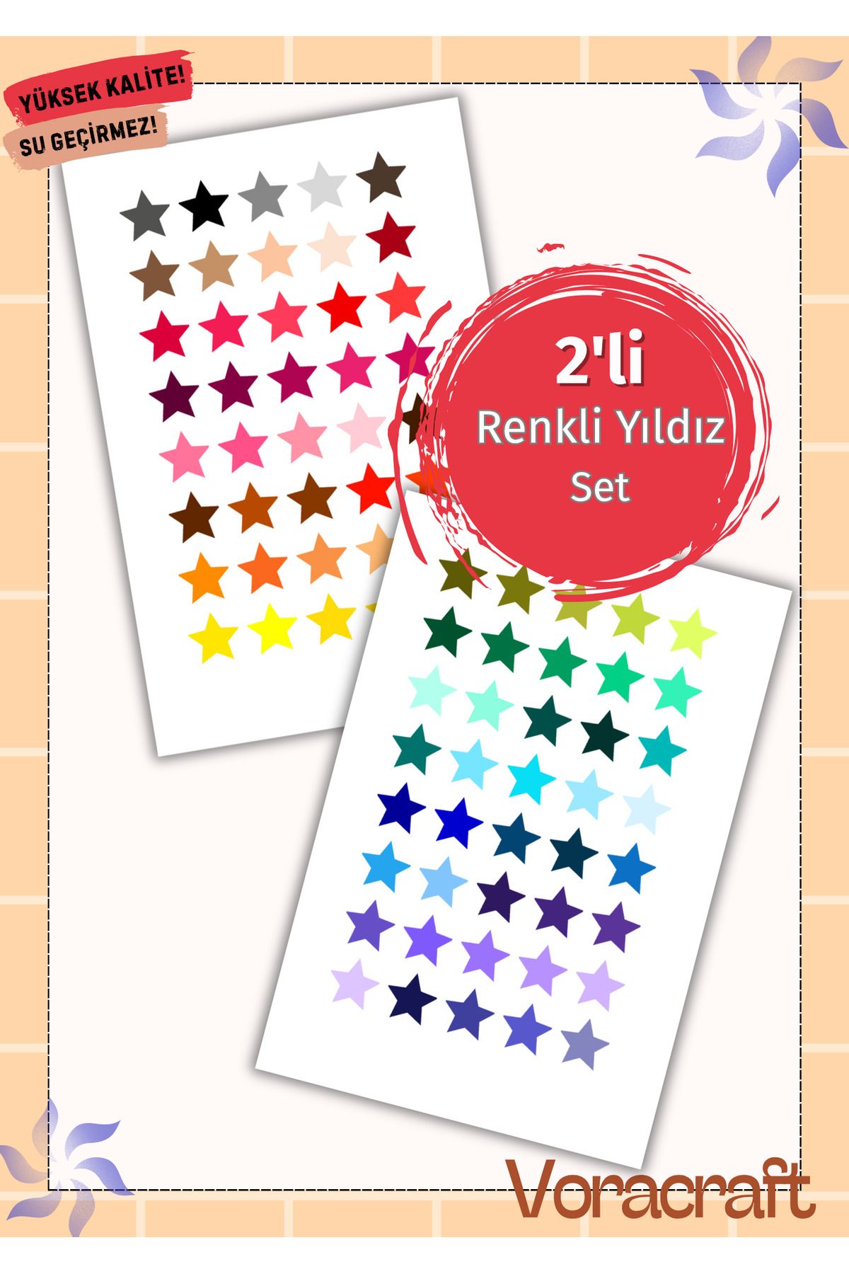VORACRAFT 2'li Yıldız Set Ajanda Bullet Journal Set A055