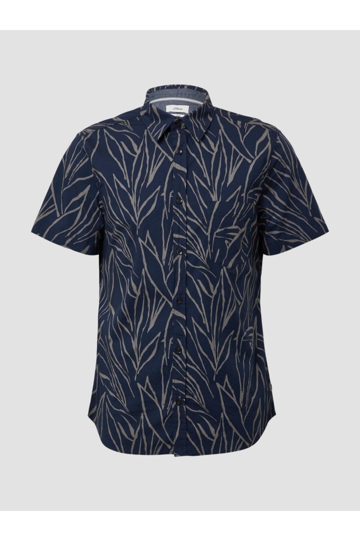 s.Oliver-Men's shirt with Kent collar, Slim fit, Dark navy 7