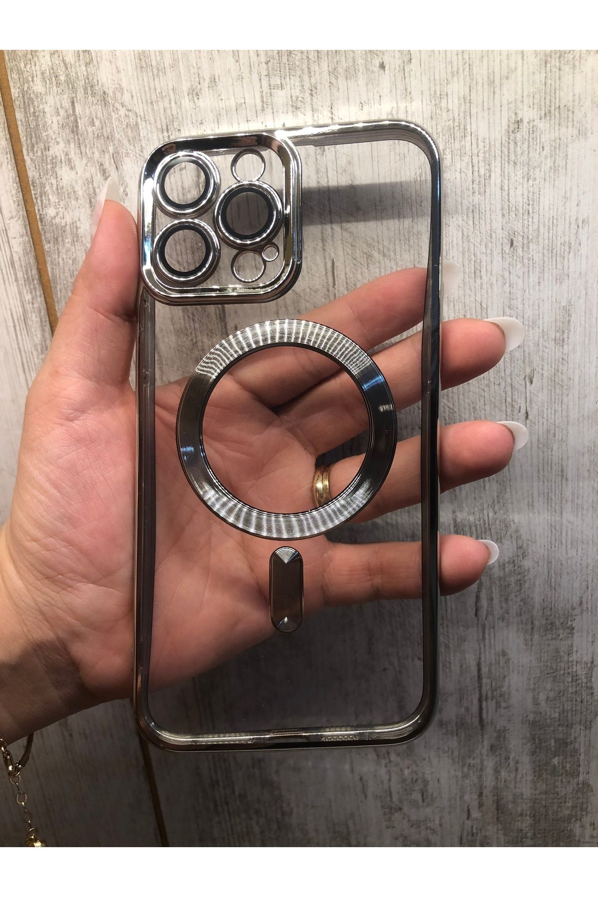 BENLIKA İphone 13 pro max Kamera koruyucu lensli telefon kılıfı