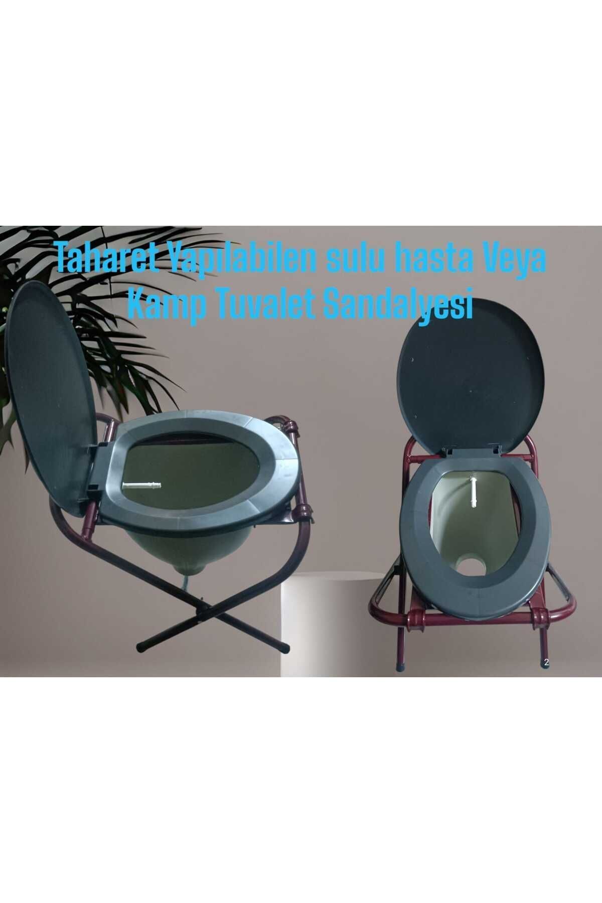 SerenityHaven SULU HORTUMLU HASTA TUVALET SANDALYESİ SEYYAR TUVALET TAHARET YAPILABİLİR MODEL