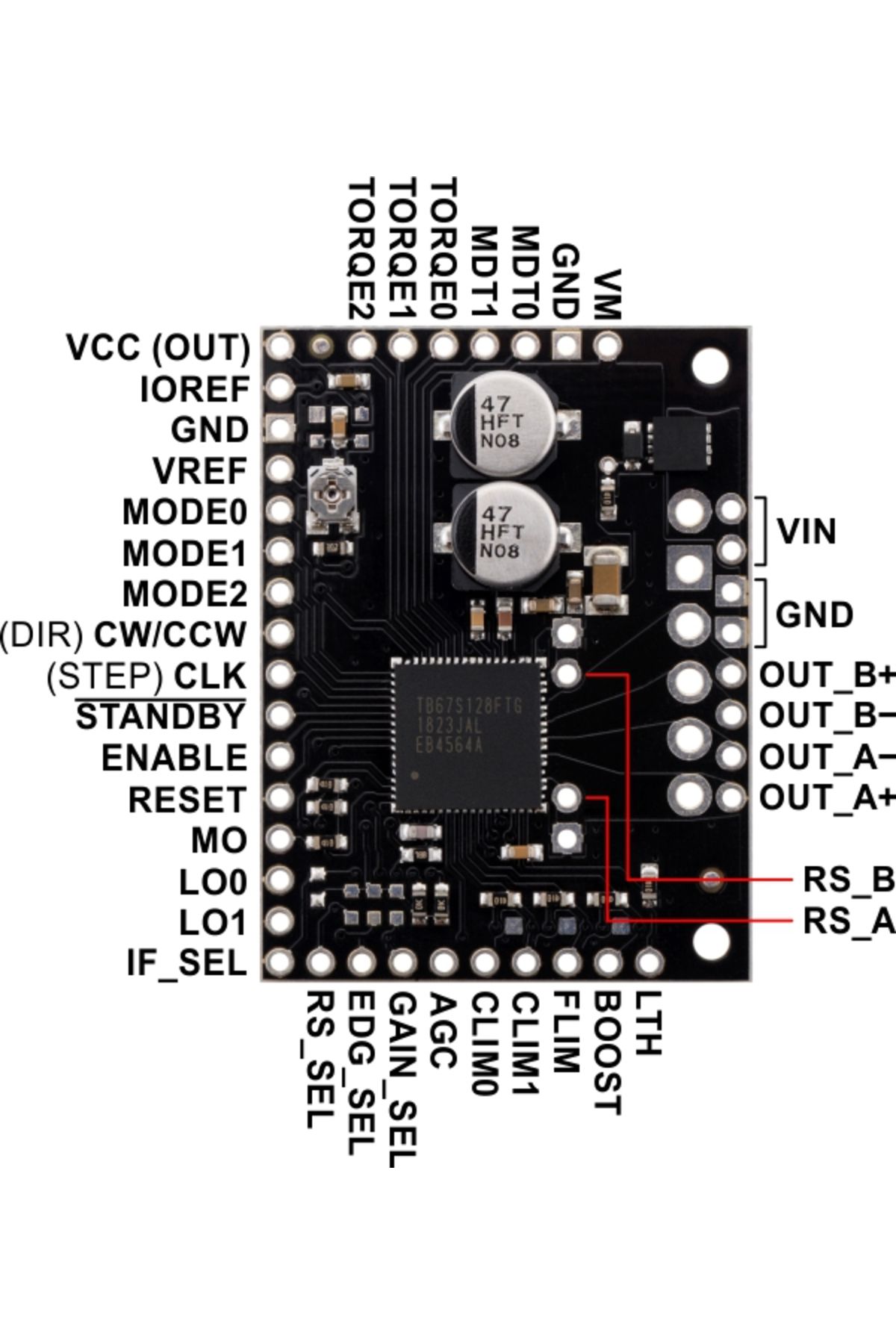 Pololu-TB67S128FTG breakout stepper motor driver 6