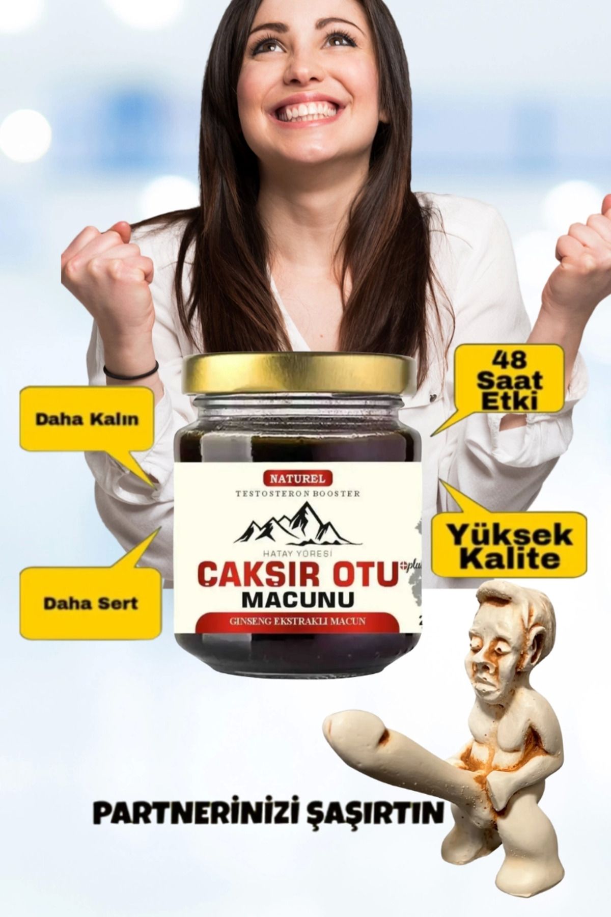 DENİZBİLİŞİM Bitkisel Çakşır Otu Macunu Erkeklere Özel Performans Yükselticili Macun Mucize