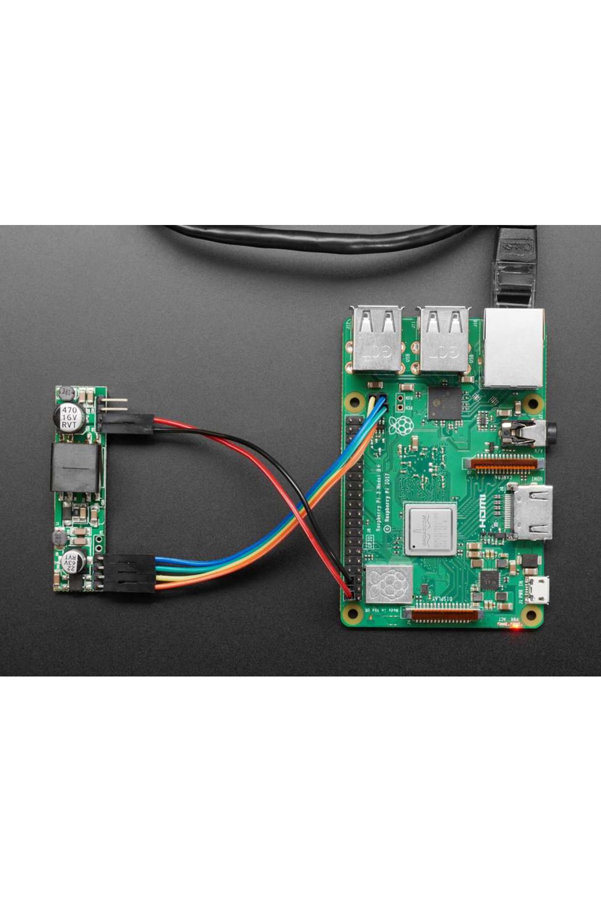 Adafruit-5V, 1.8A PoE module for Raspberry Pi 3 B+ 4