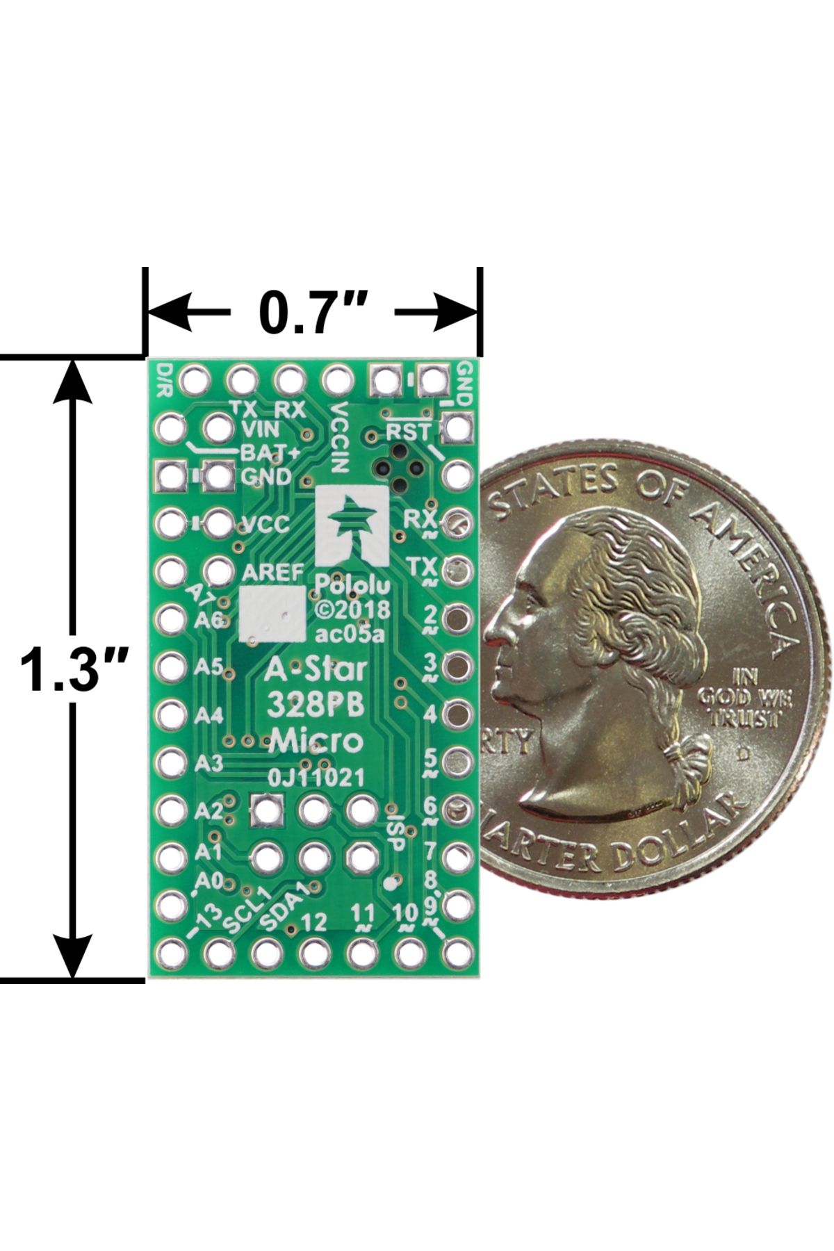 Pololu-A-Star 328PB Micro - 5V, 20MHz Arduino compatible 3