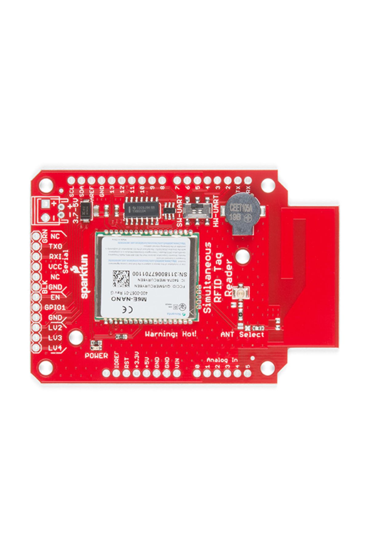 Sparkfun-M6E Nano RFID reader shield 5