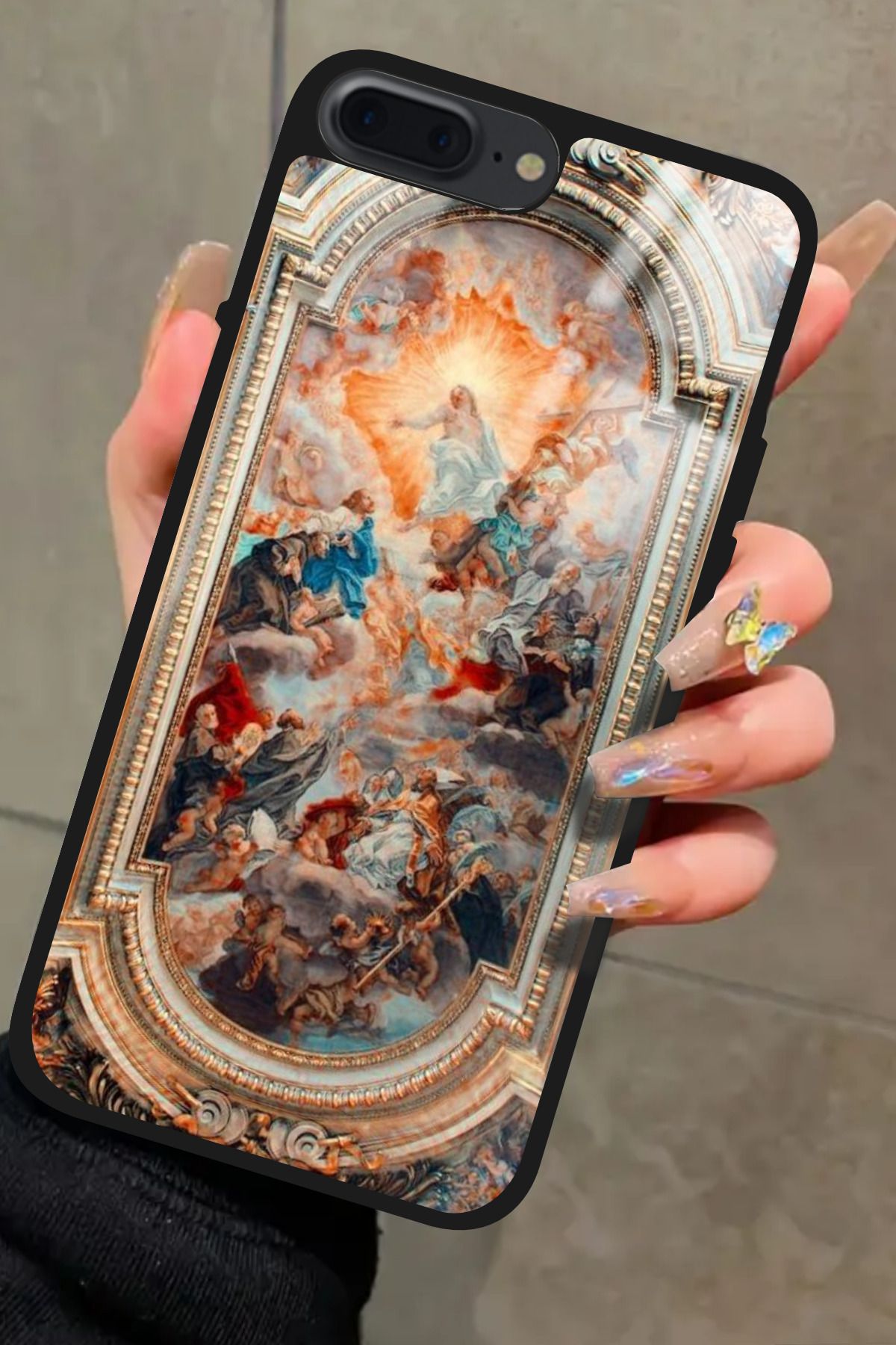 Snacase iPhone 7 Plus Uyumlu Rönesans Tasarımlı Glossy Premium Kılıf
