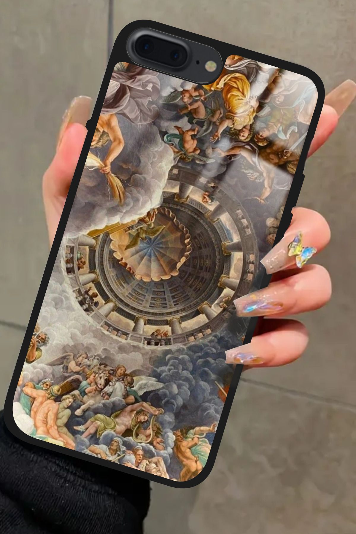 Snacase iPhone 8 Plus Uyumlu Rönesans Tasarımlı Glossy Premium Kılıf