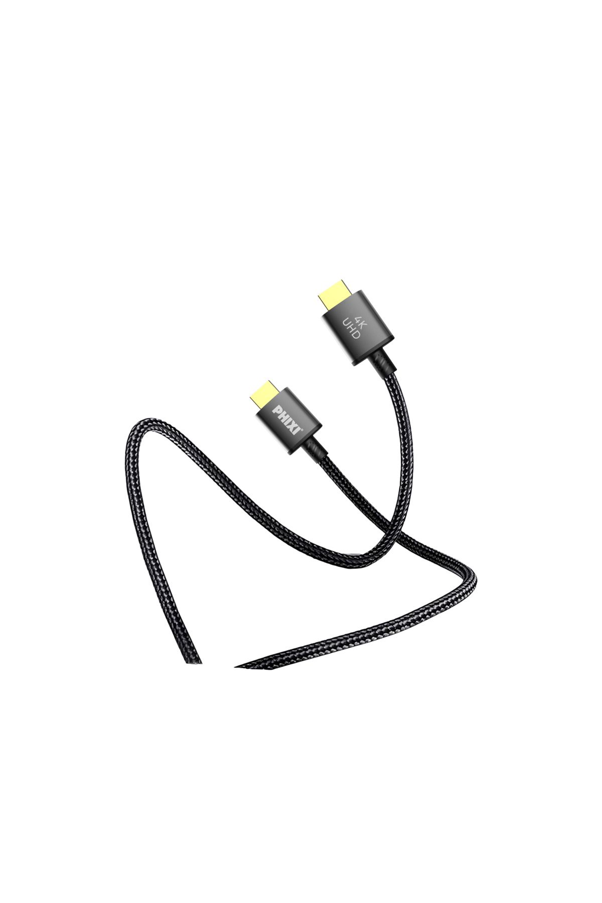 Phixi Force HD19 HDMI To HDMI 4K Görüntü Aktarma Kablosu, 1m, Hasır Kablo