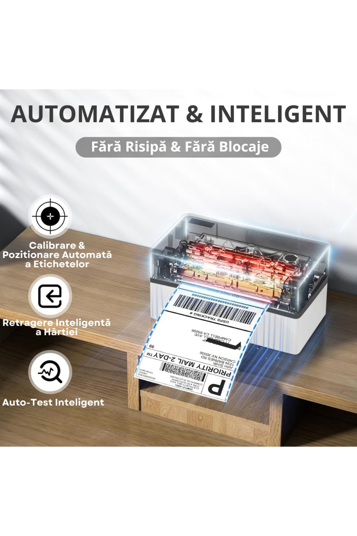 Vittalist-Thermal Printer for Labels and AWBs, Compatible with iOS / Android / Windows / MacOS, White 5