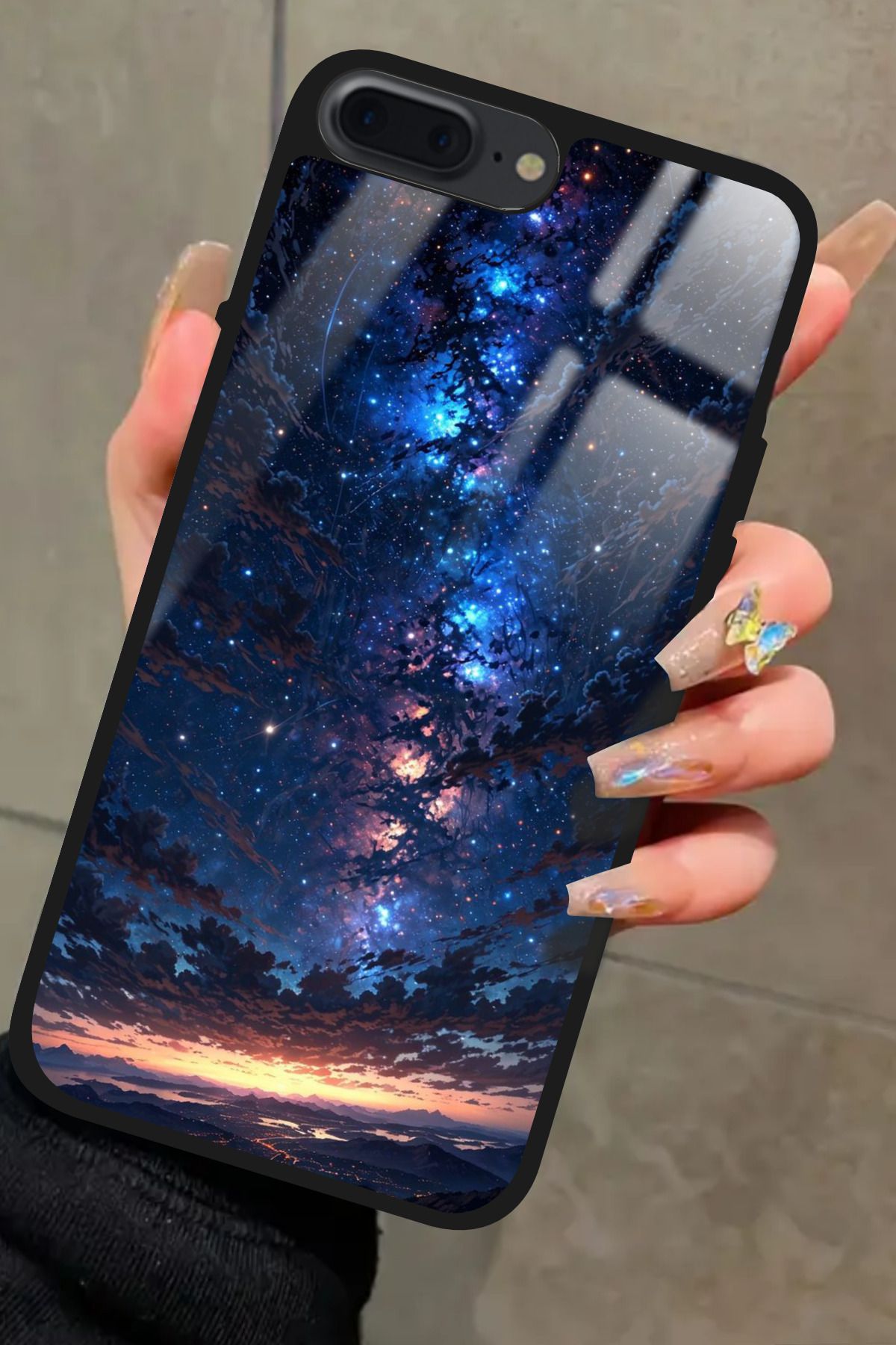 Snacase iPhone 8 Plus Uyumlu Soyut Sanat Tasarımlı Glossy Premium Kılıf