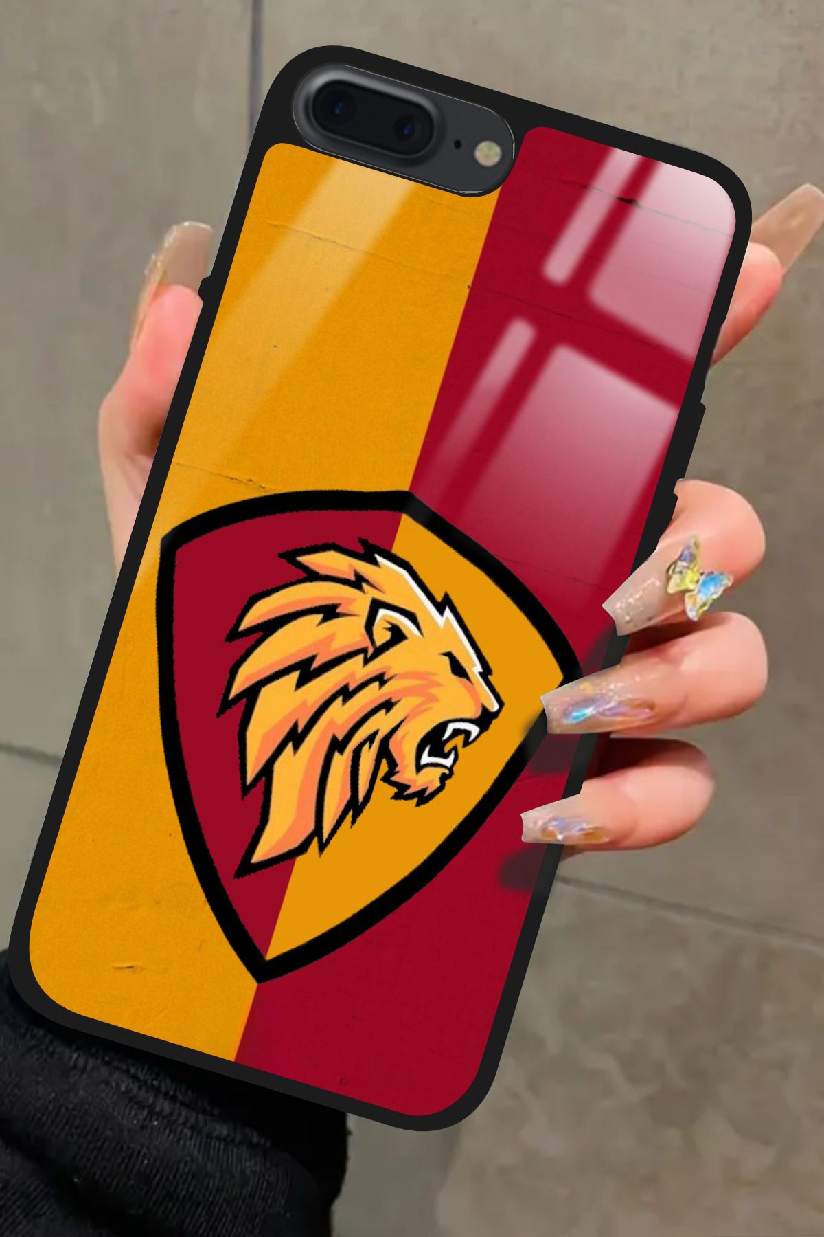 Snacase iPhone 7 Plus Uyumlu Aslan Tasarımlı Glossy Premium Kılıf