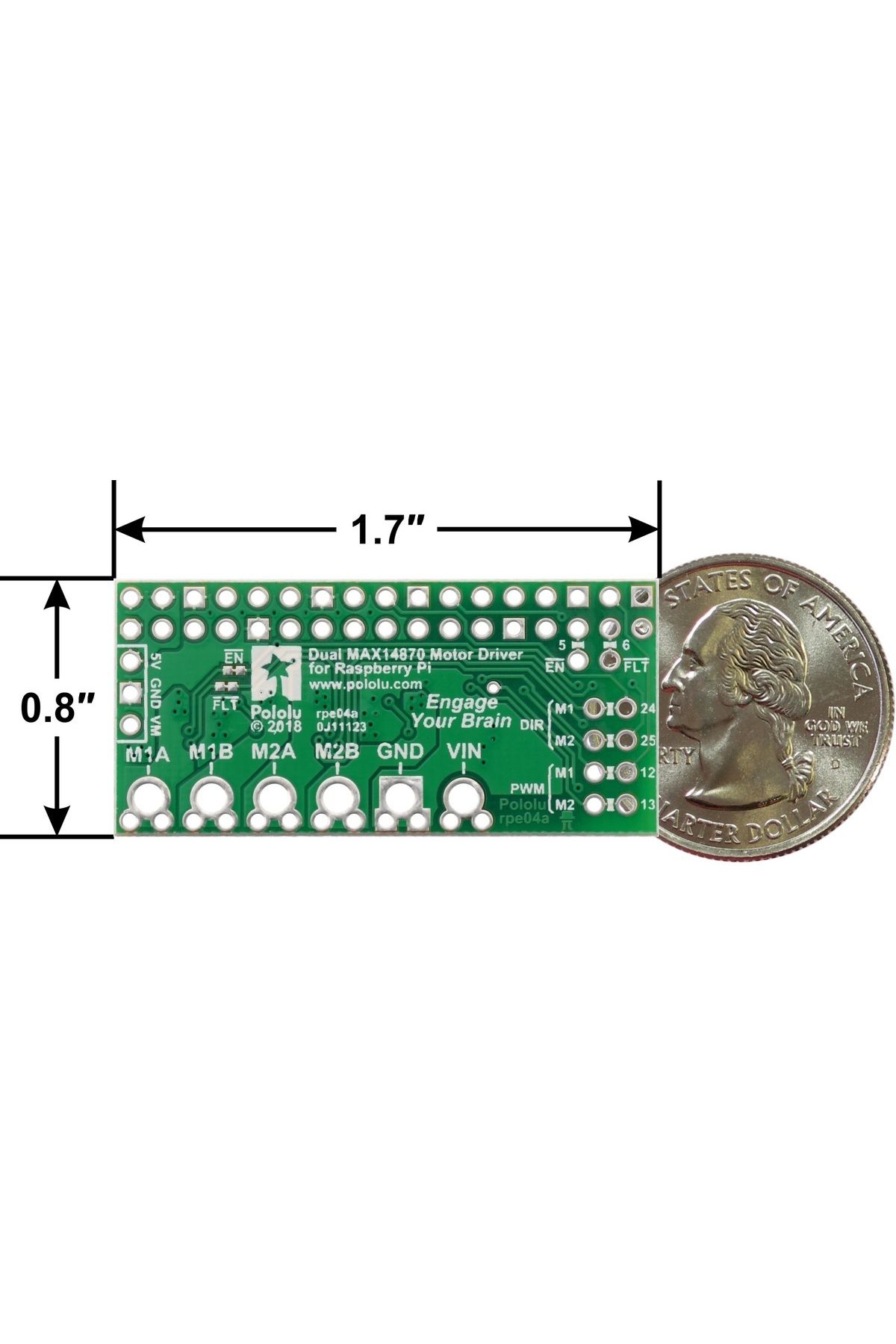 Pololu-Dual MAX14870 Motor Driver for Raspberry Pi (Partial Kit) 2