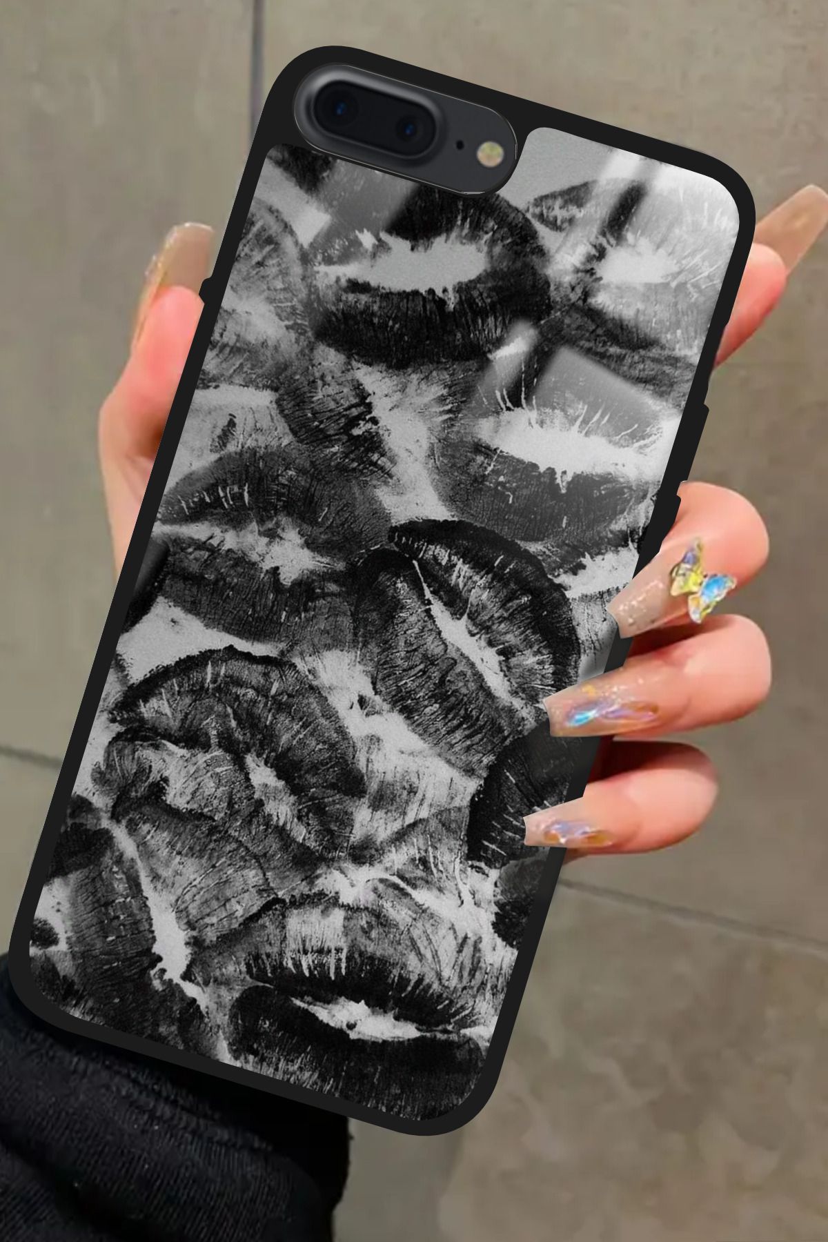 Snacase iPhone 7 Plus Uyumlu Dudak Tasarımlı Glossy Premium Kılıf