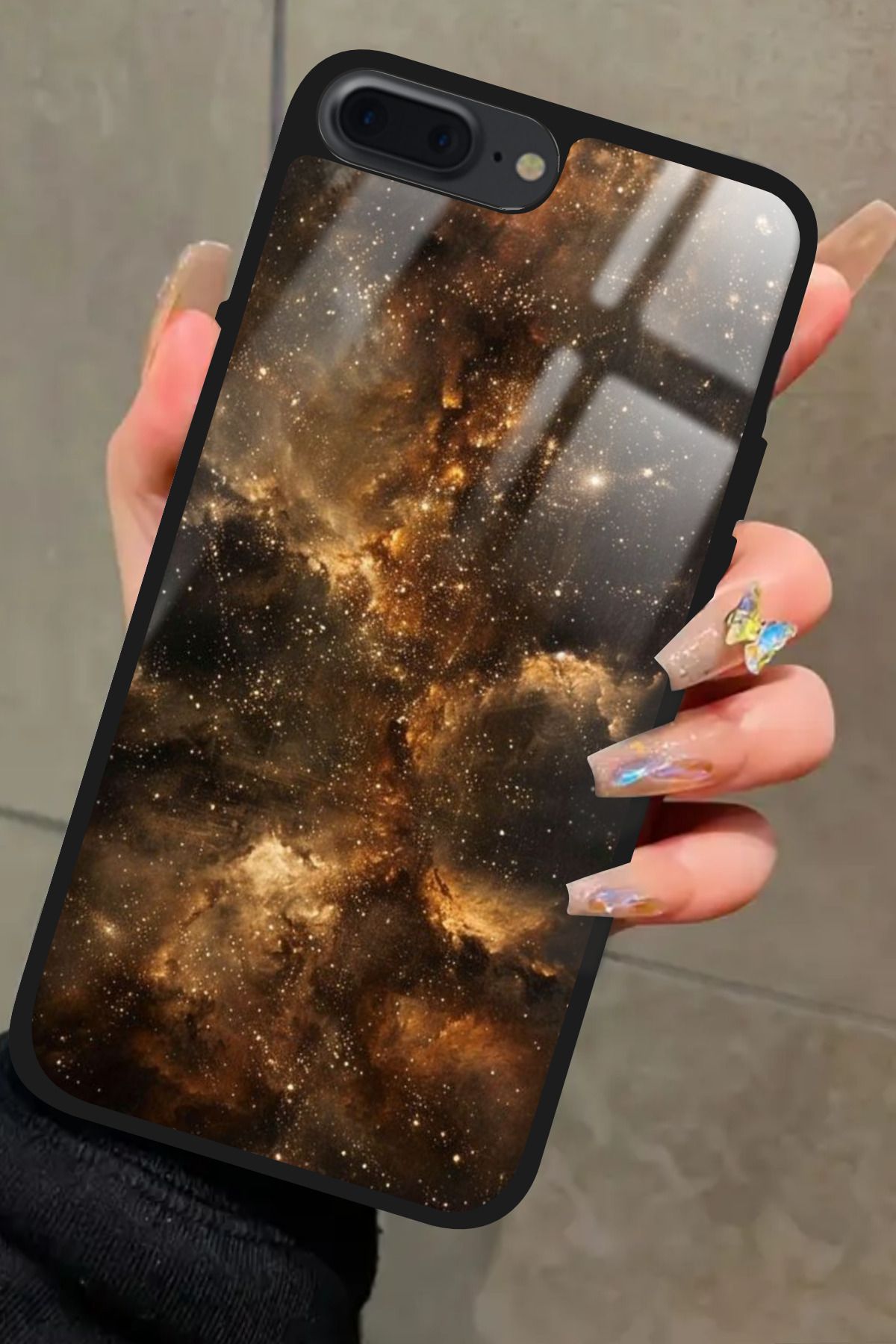 Snacase iPhone 7 Plus Uyumlu Soyut Sanat Tasarımlı Glossy Premium Kılıf