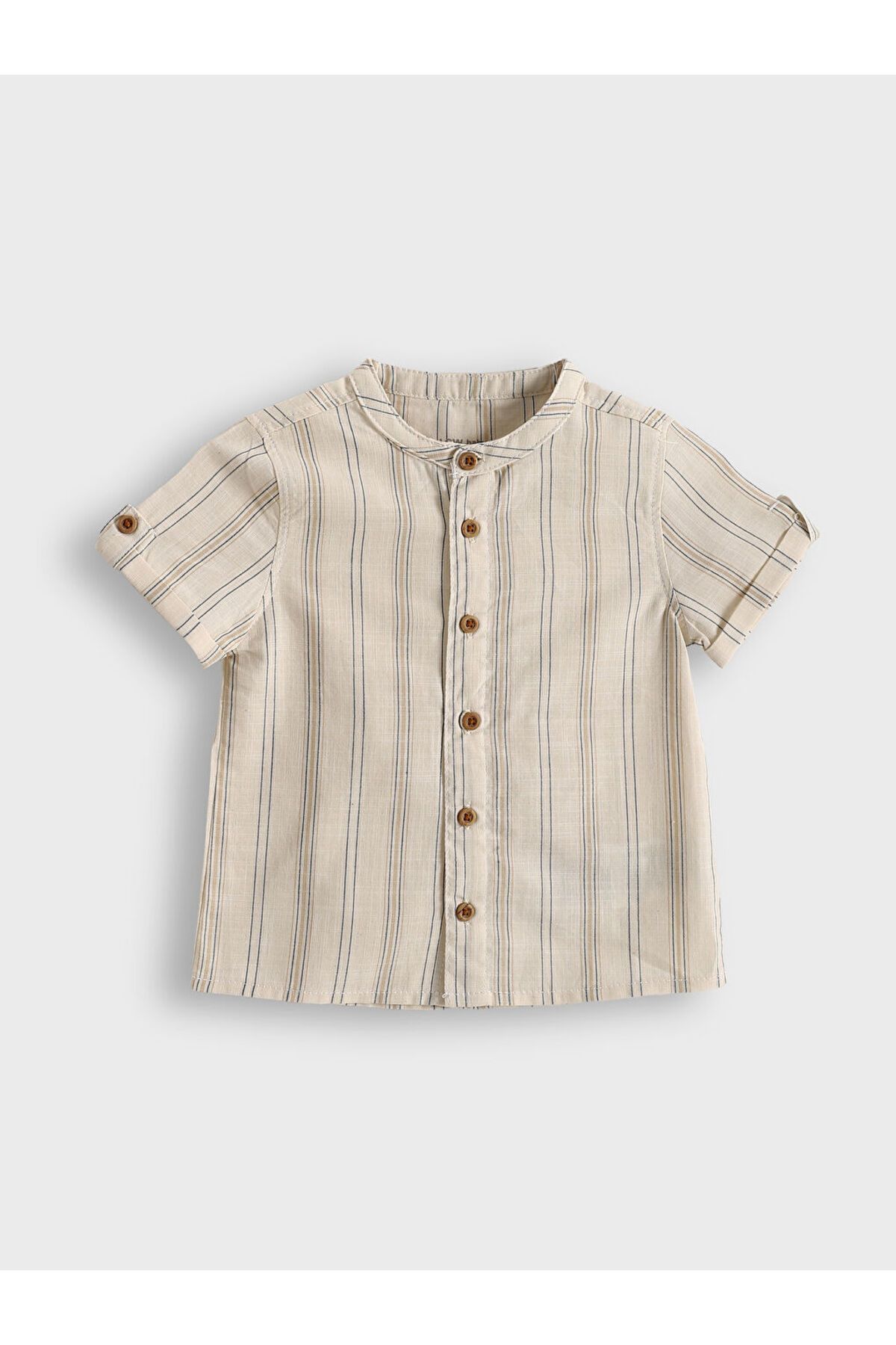 LC Waikiki-Striped Baby Boy Shirt and Shorts 2-Piece 2