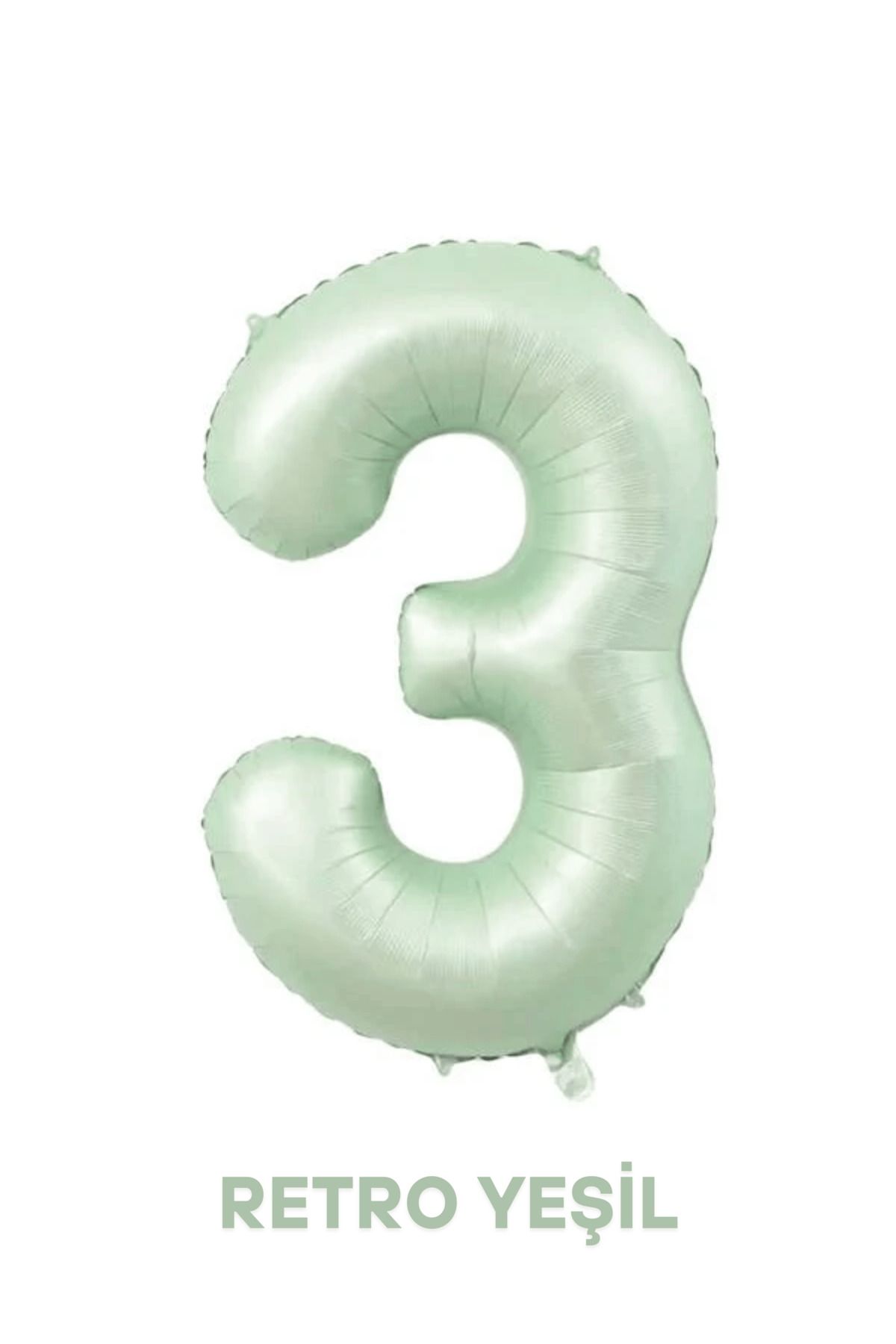 Mielibon Retro Yeşil Rakam Folyo Balon - 76 cm