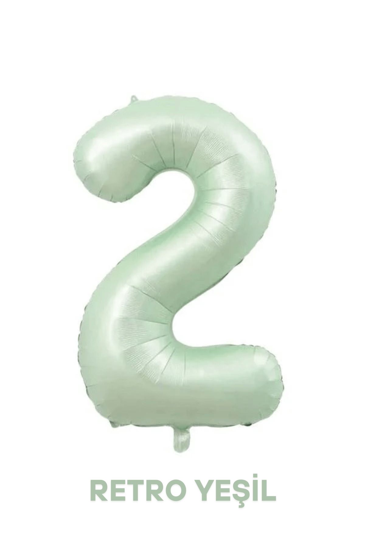 Mielibon Retro Yeşil Rakam Folyo Balon - 76 cm