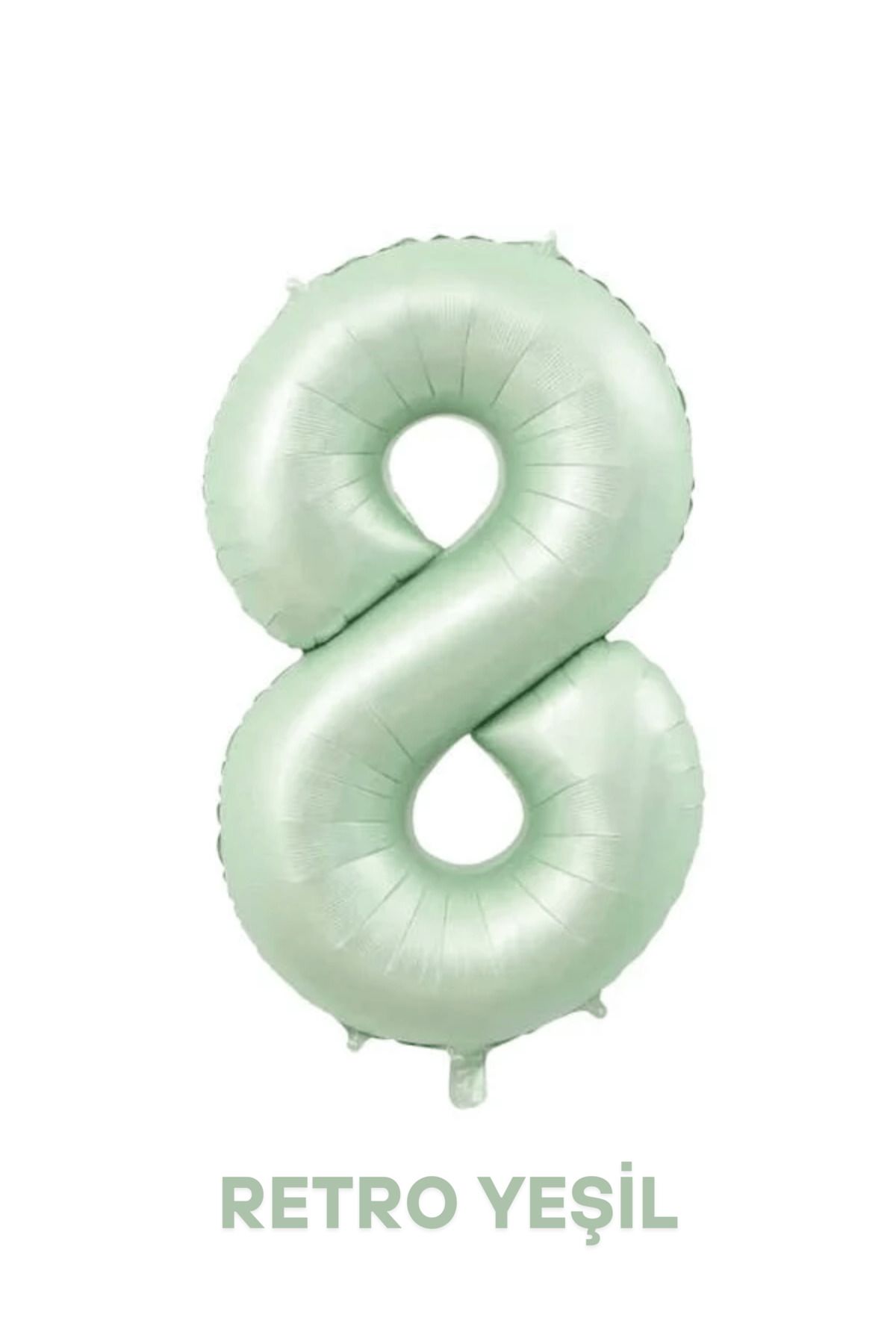 Mielibon Retro Yeşil Rakam Folyo Balon - 76 cm