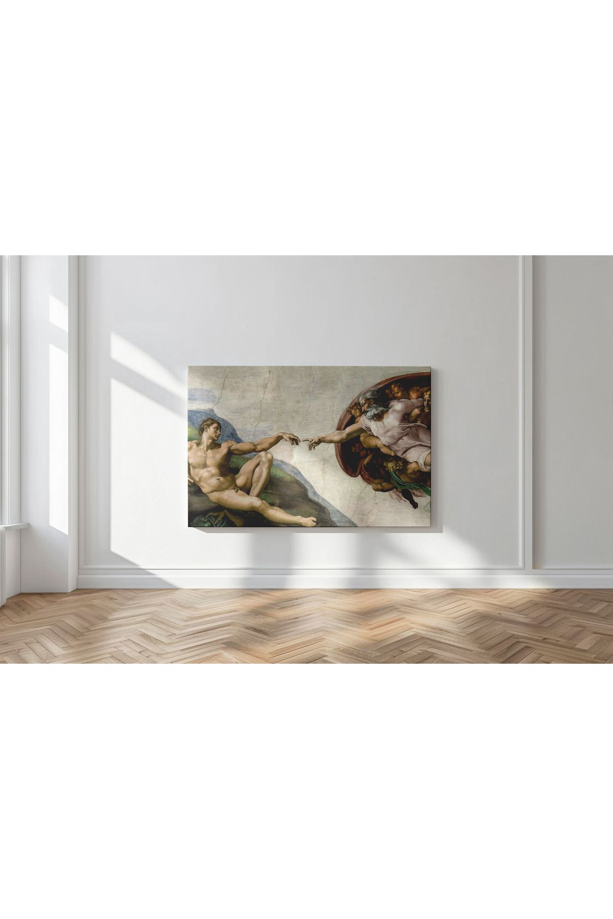 Kanvaspera Michelangelo'nun Âdem’in Yaratılışı - Kanvas Tablo | Rönesans Sanat | Klasik Duvar Dekoru