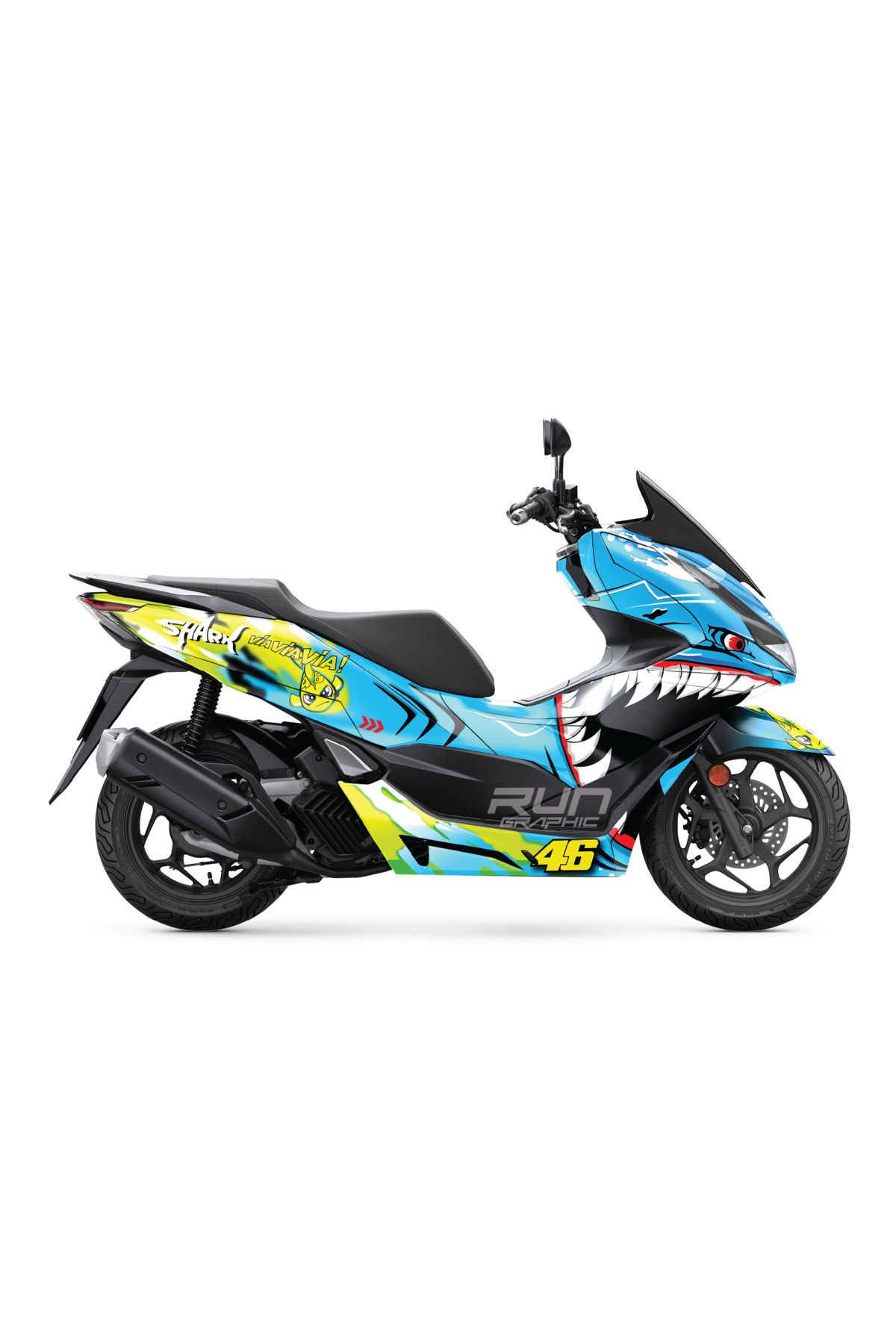 Run Grafik Shop HONDA PCX 2021-2024 MİXED KAPLAMA GRAFİK SETİ KİT