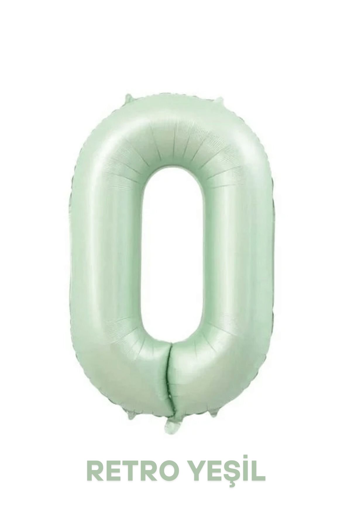 Mielibon Retro Yeşil Rakam Folyo Balon - 76 cm