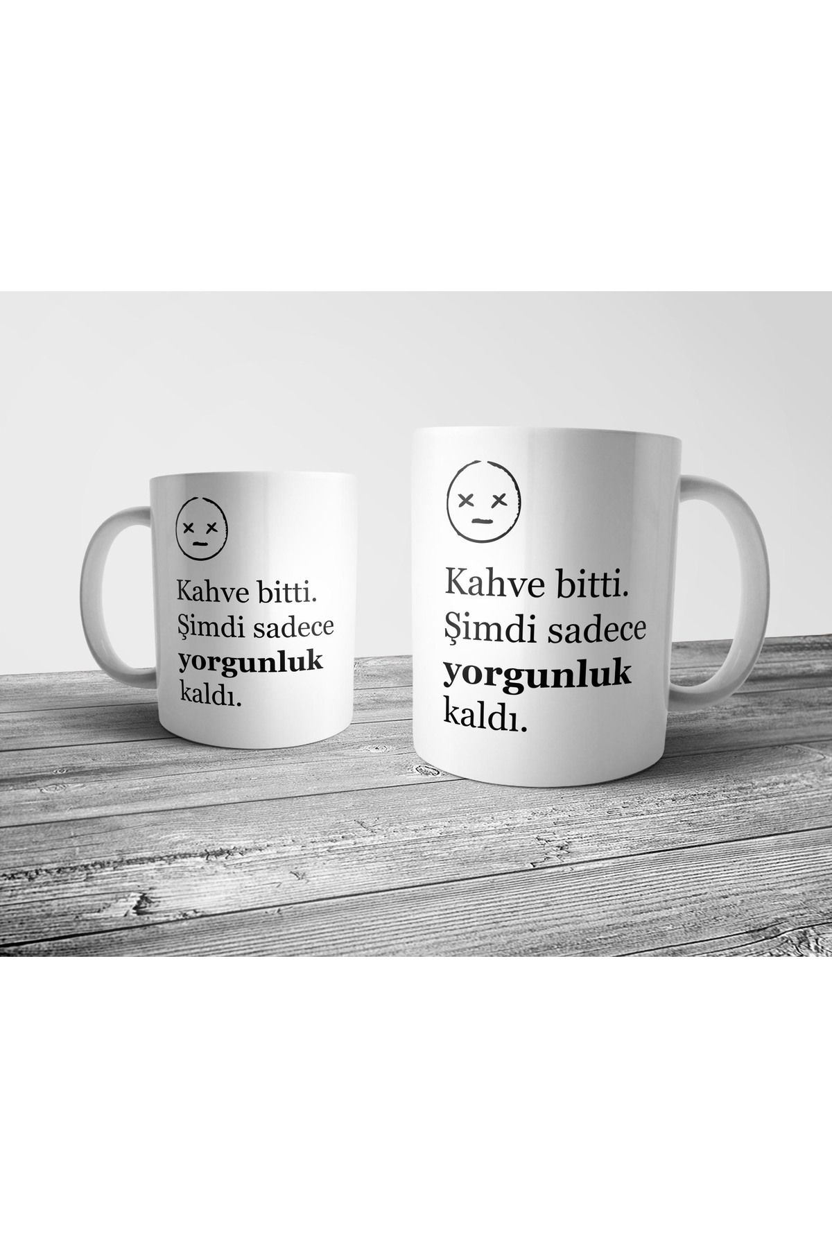 Pixxa Kahve ve Yorgunluk - Kahve Sevgisi Kupa Bardak Model 1