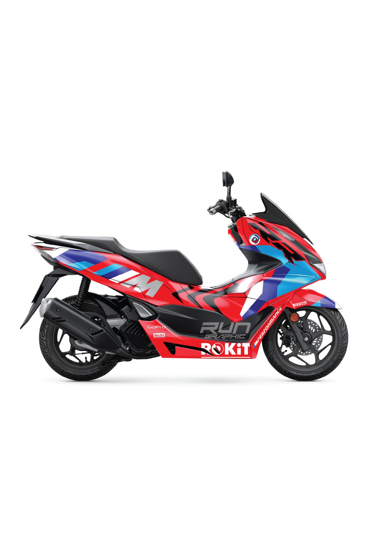 Run Grafik Shop HONDA PCX 2021-2024 BMW RR KAPLAMA GRAFİK SETİ KİT