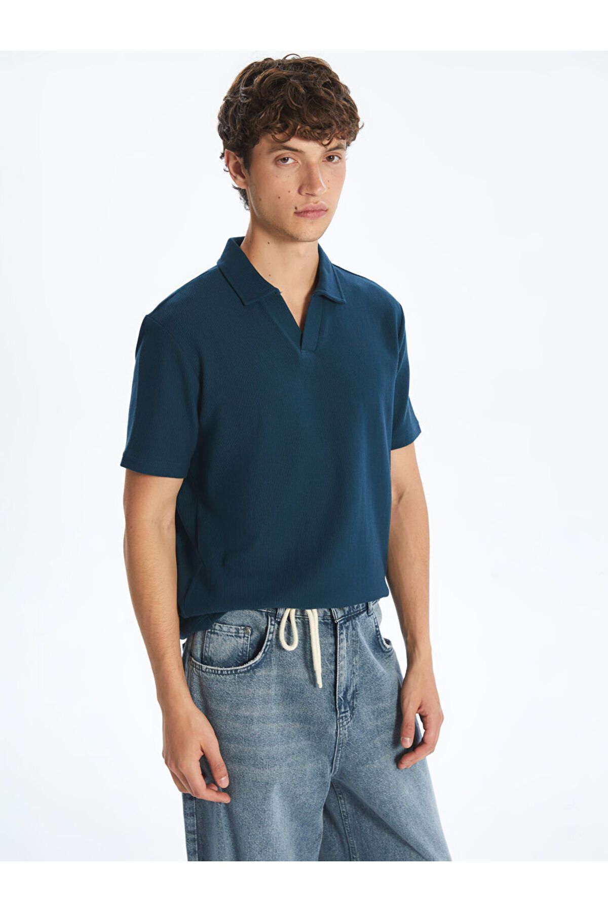 LC Waikiki XSIDE Petrol Polo Yaka Erkek Tişört