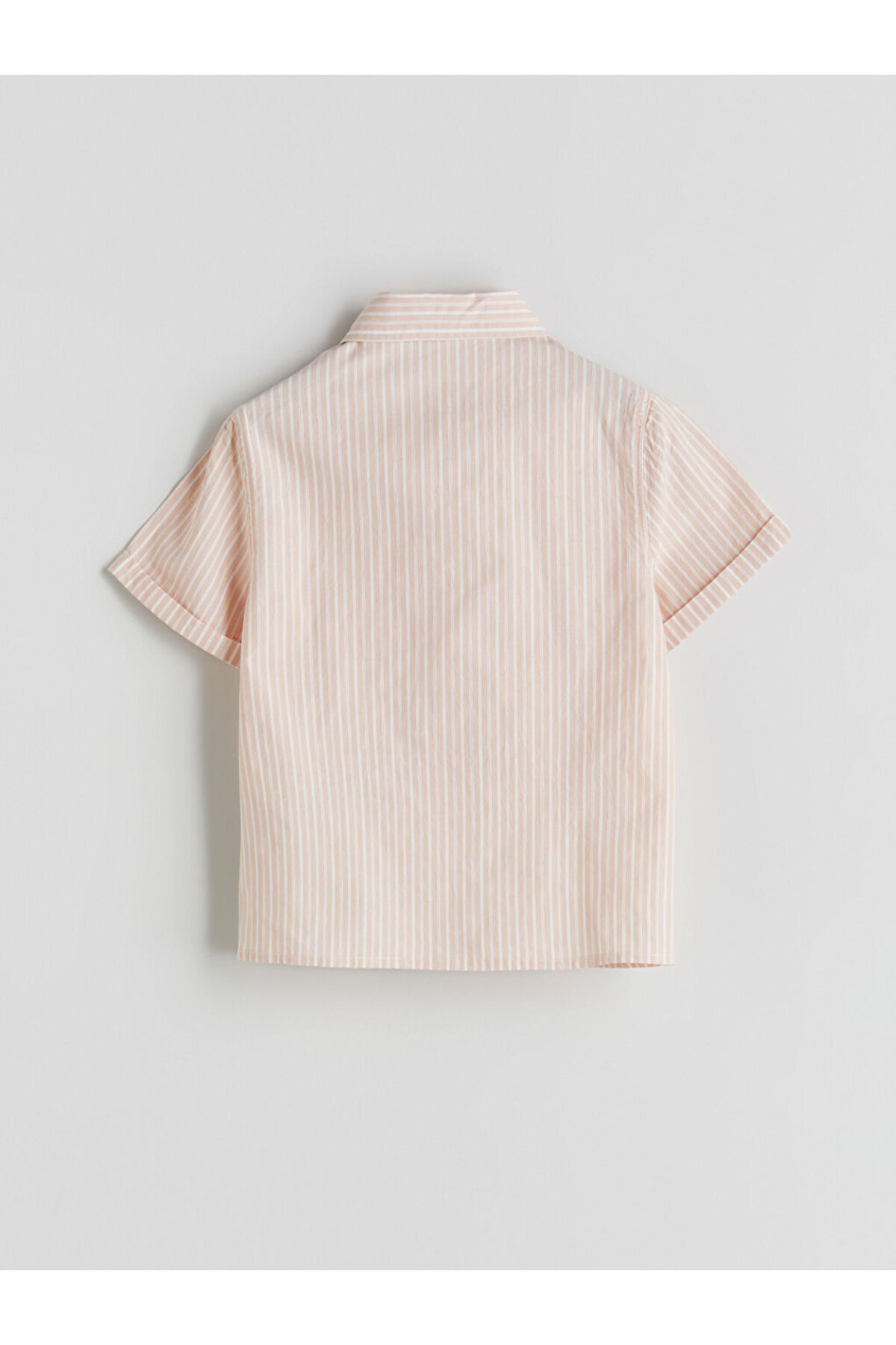 LC Waikiki Pembe Kısa Kollu Çizgili Erkek Çocuk Gömlek fotoğrafı 3 (önizleme)