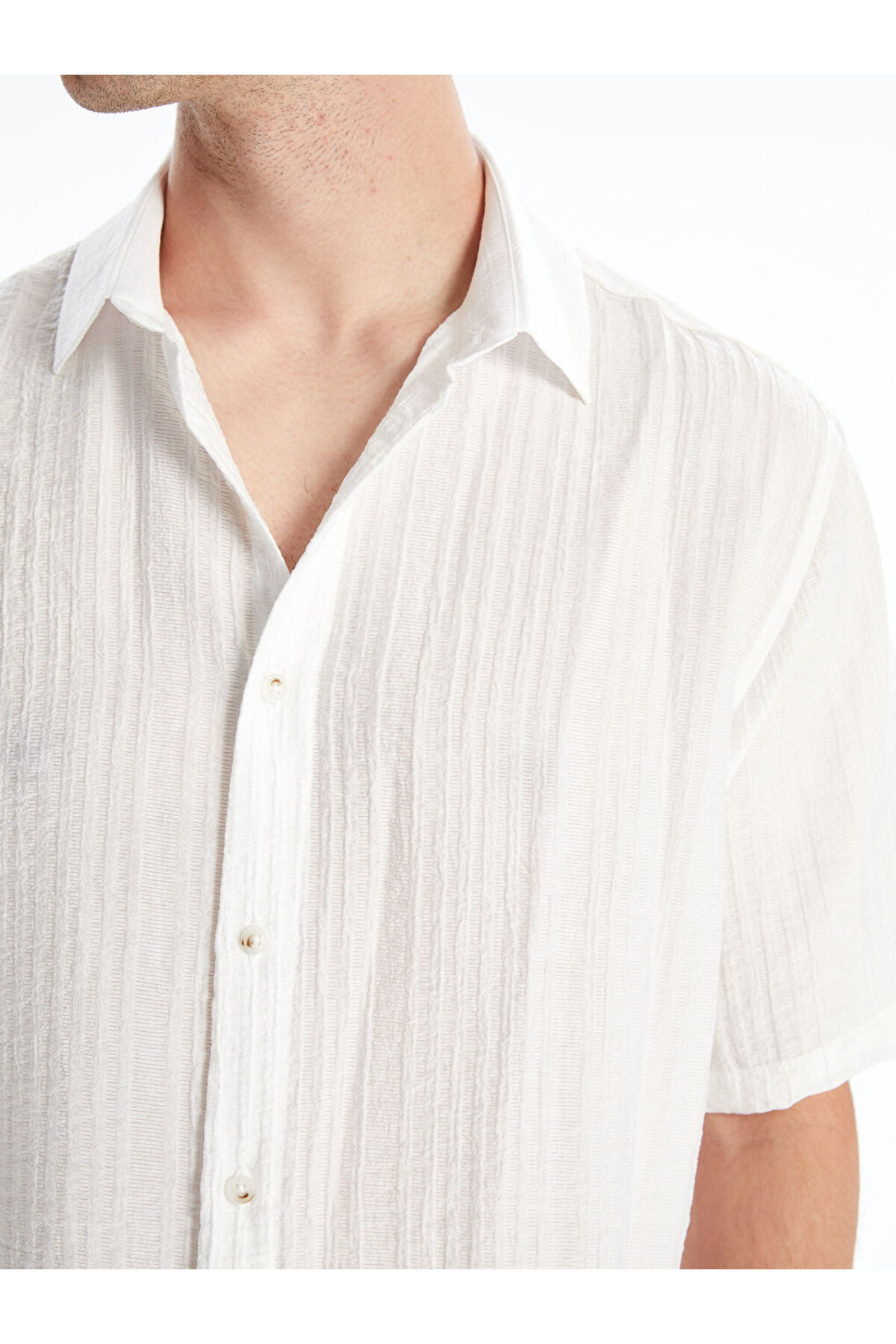 LC Waikiki-New Season Regular Fit Short Sleeve Men's Shirt - S5Ha98Z8 3