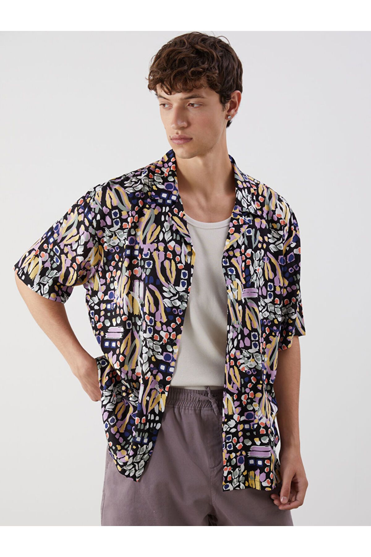 LC Waikiki Loose Fit Kısa Kollu Erkek Gömlek