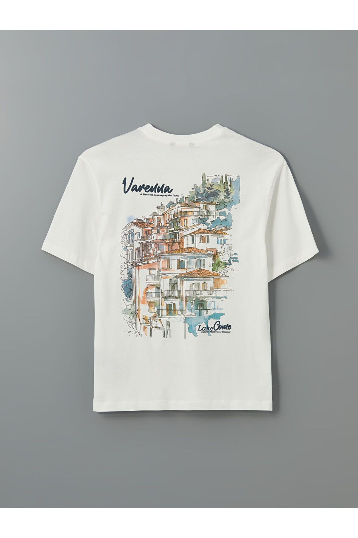 LC Waikiki-New Season Crew Neck εμπριμέ χτενισμένο βαμβακερό ανδρικό Tisort - S5IM10Z8 6