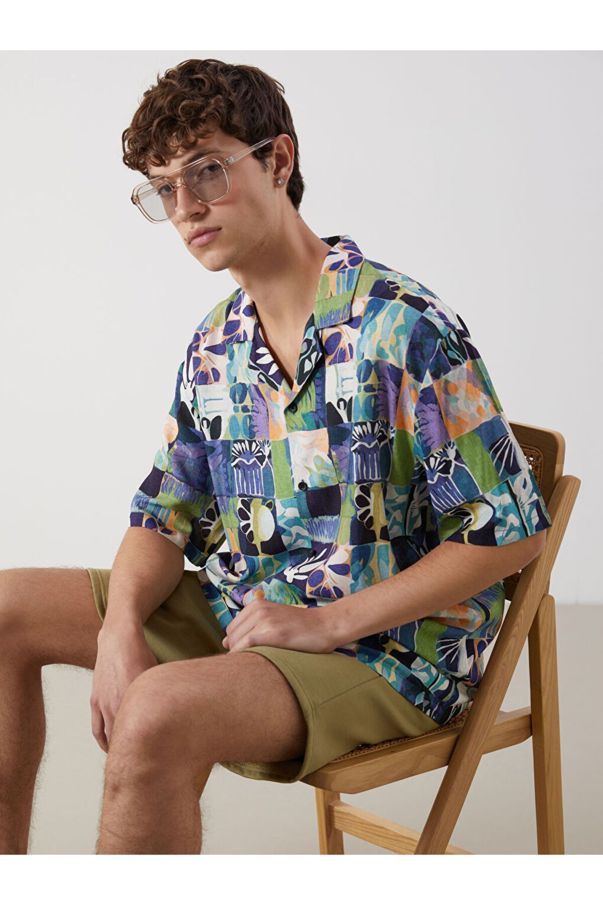 LC Waikiki Loose Fit Kısa Kollu Erkek Gömlek