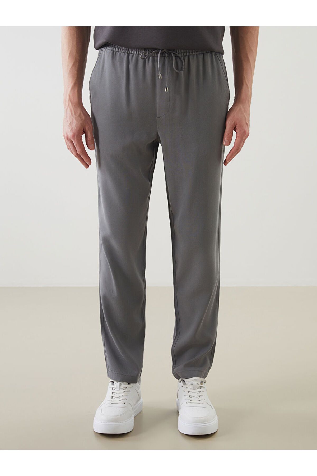 LC Waikiki-Standard Mold Men's Trousers with Elastic Waist 2