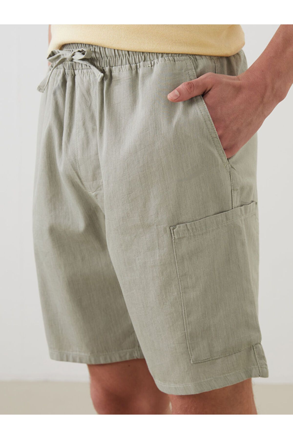 LC Waikiki-Sparkling Selections from Shining Store |   Jeans Khaki Comfortable Fit Men's Jean Shorts 3